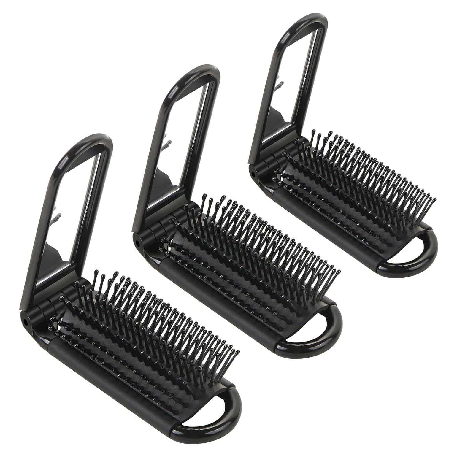 Set de 3 Cepillos de Pelo Plegables TOSAMZOO con Espejo