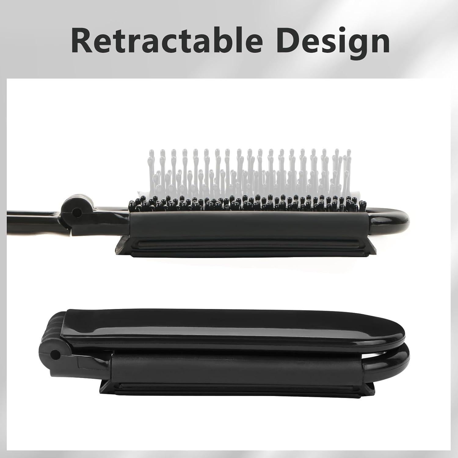 Set de 3 Cepillos de Pelo Plegables TOSAMZOO con Espejo