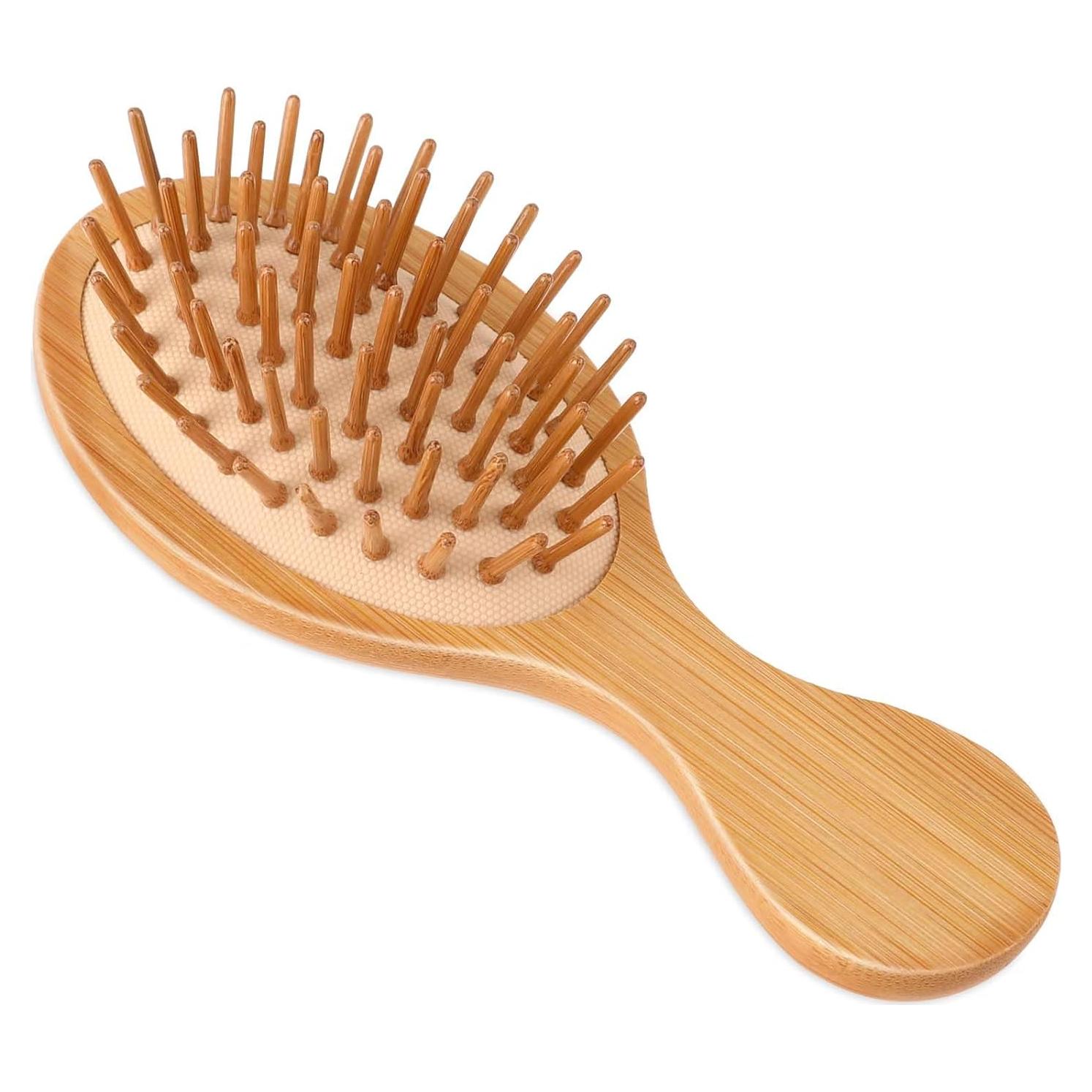 Cepillo Desenredante de Bambú Natural MOZEAT LENS 14x6cm