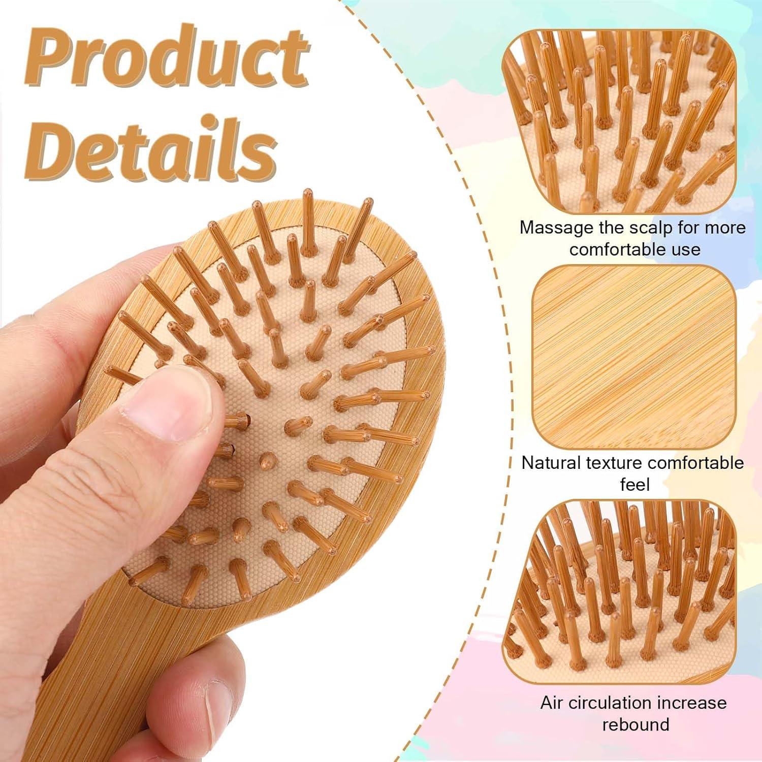 Cepillo Desenredante de Bambú Natural MOZEAT LENS 14x6cm