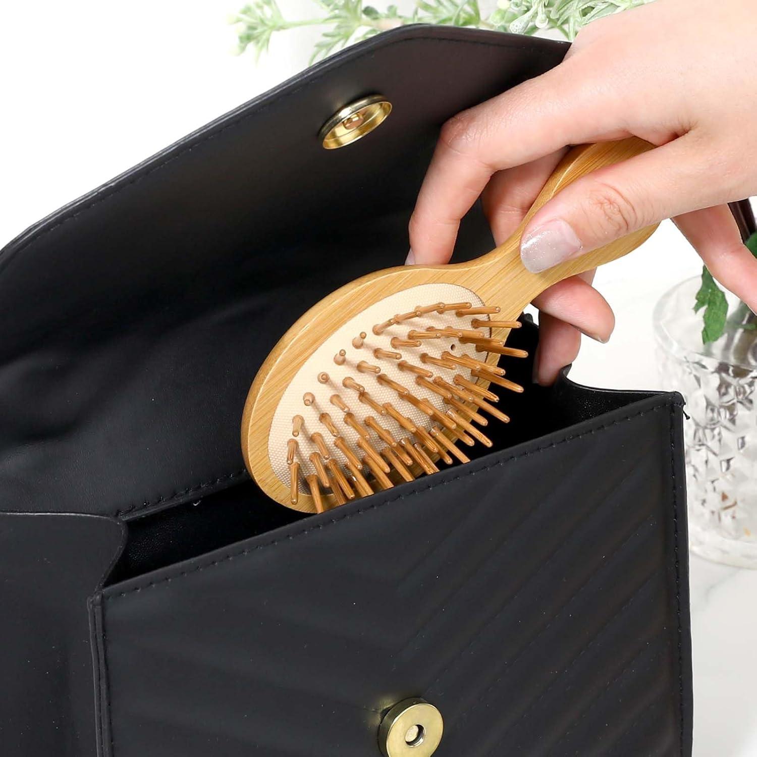 Cepillo Desenredante de Bambú Natural MOZEAT LENS 14x6cm