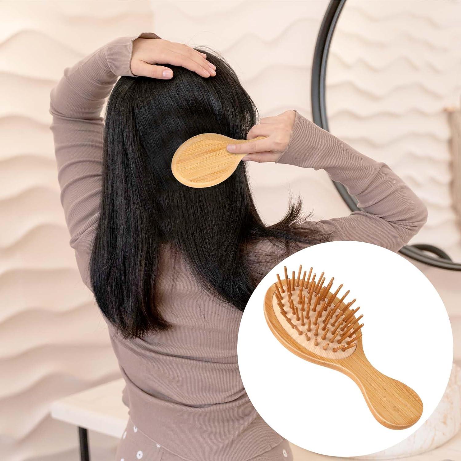 Cepillo Desenredante de Bambú Natural MOZEAT LENS 14x6cm