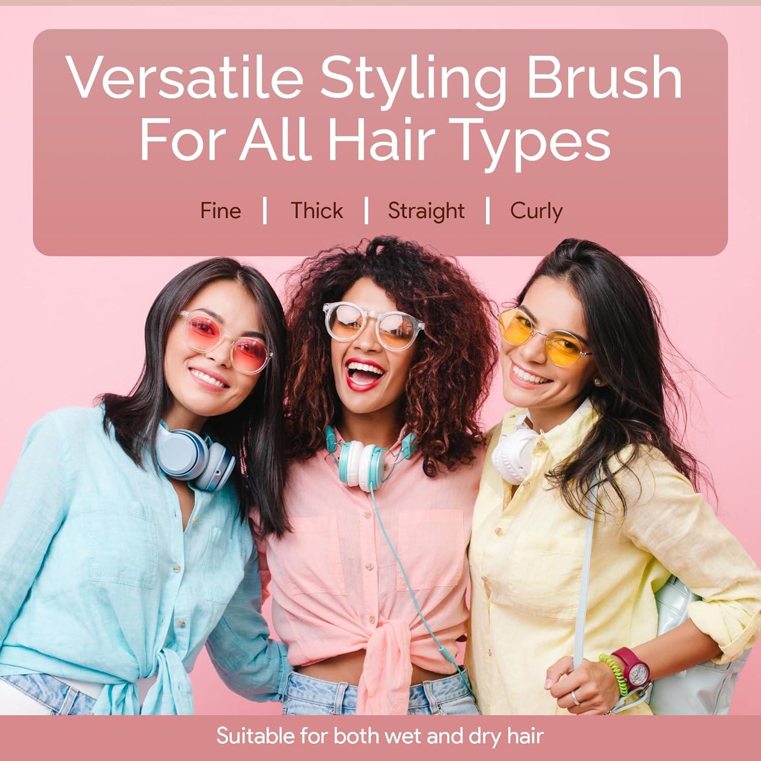 Cepillo Ventilado Desenredante Lily England Oro Rosa 24x6cm