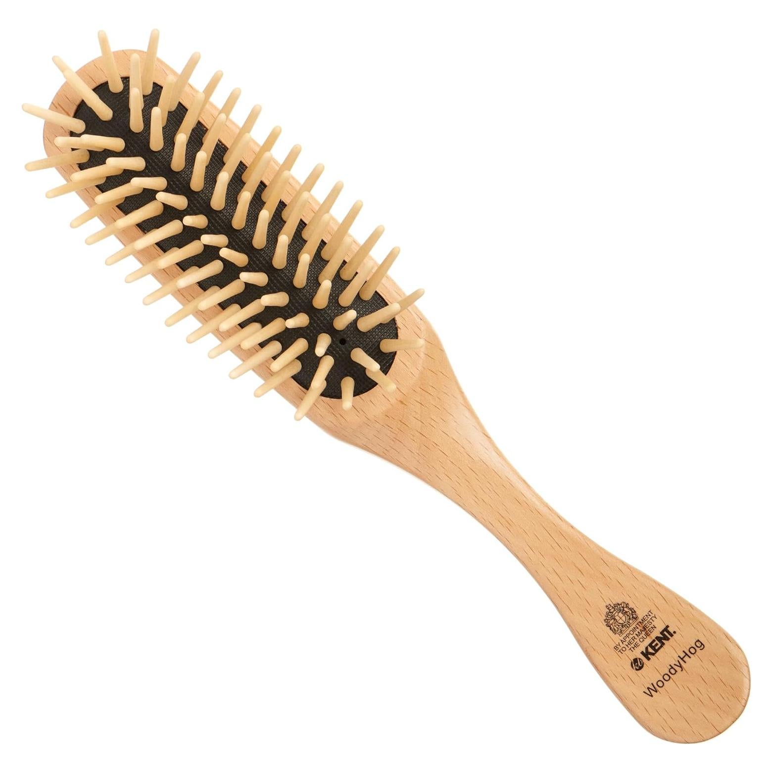 Cepillo Desenredante Kent Woodyhog Madera Natural 21.5 cm