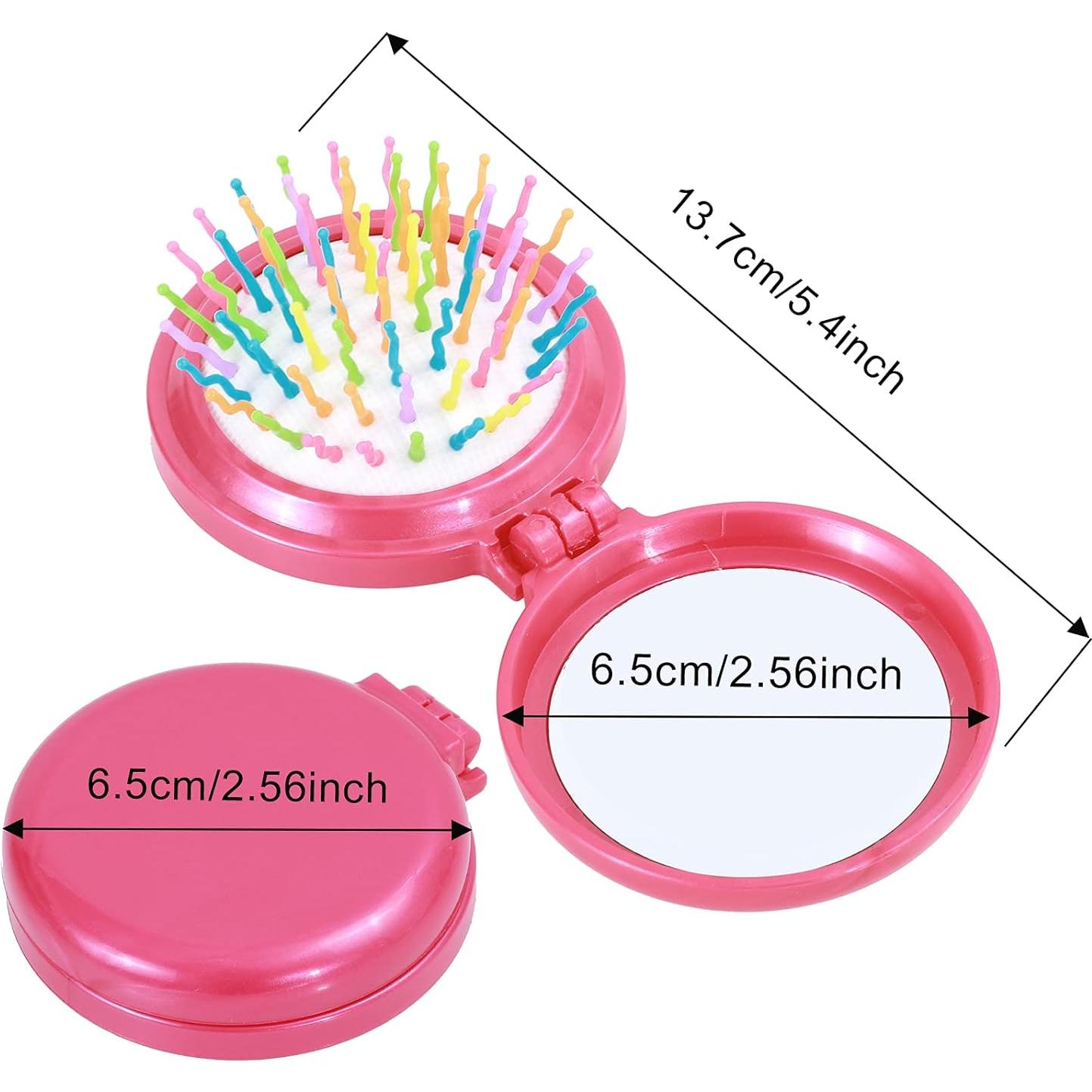 Cepillo de Cabello Plegable ONLYFU 8 Pcs con Espejo Mini