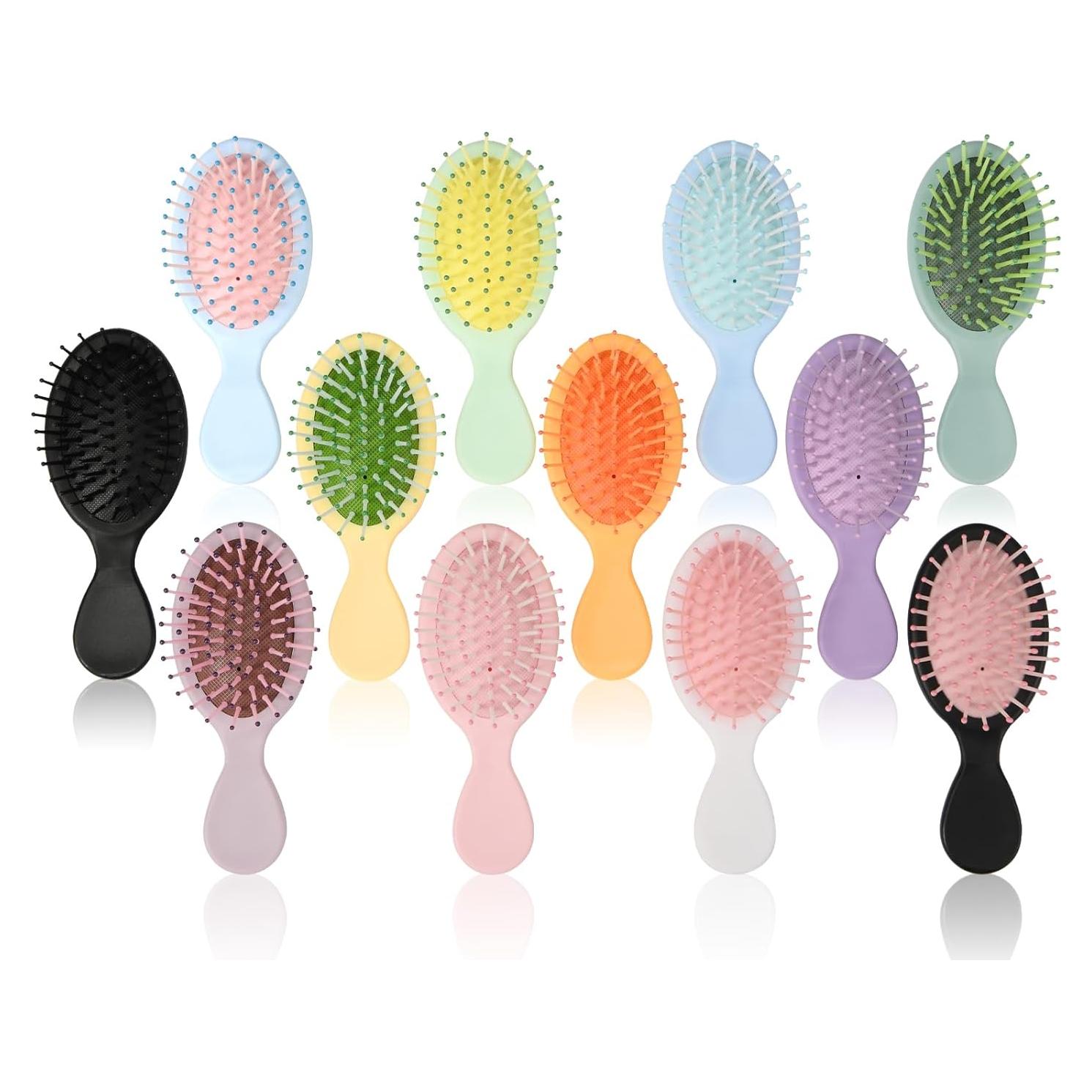 Paquete de 12 Mini Cepillos Desenredantes ANABIUP para Cabello