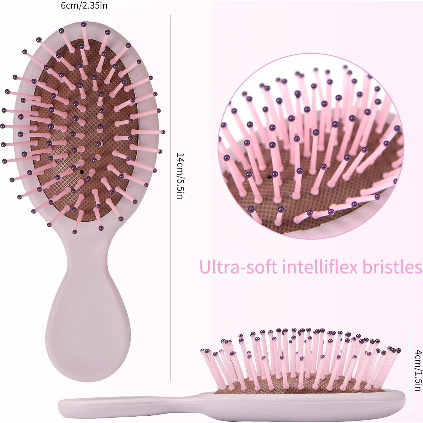 Paquete de 12 Mini Cepillos Desenredantes ANABIUP para Cabello