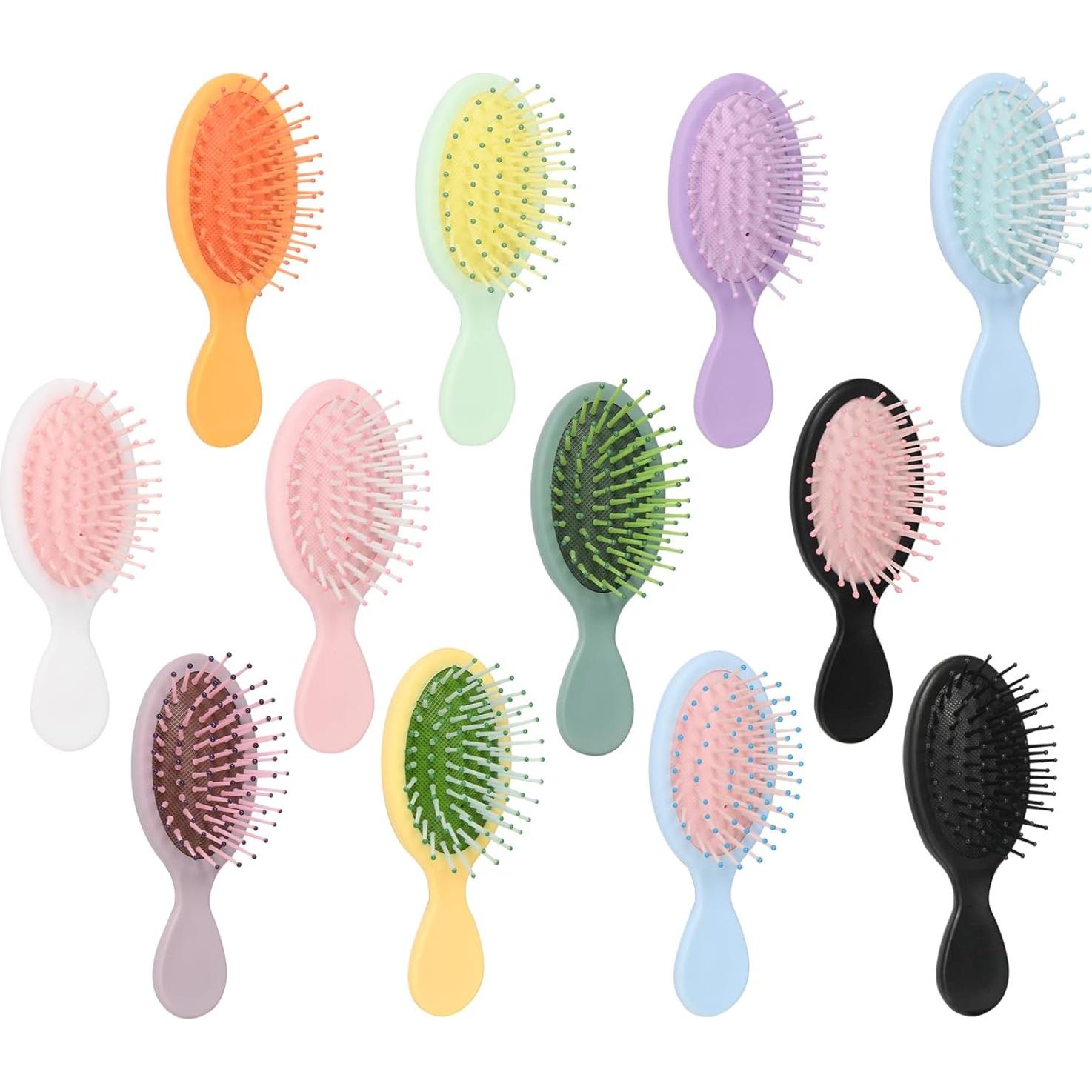 Paquete de 12 Mini Cepillos Desenredantes ANABIUP para Cabello