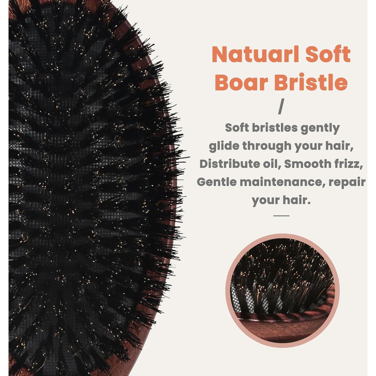 Cepillo de Cerdas de Jabalí BRUSHZOO para Cabello Fino 12cm