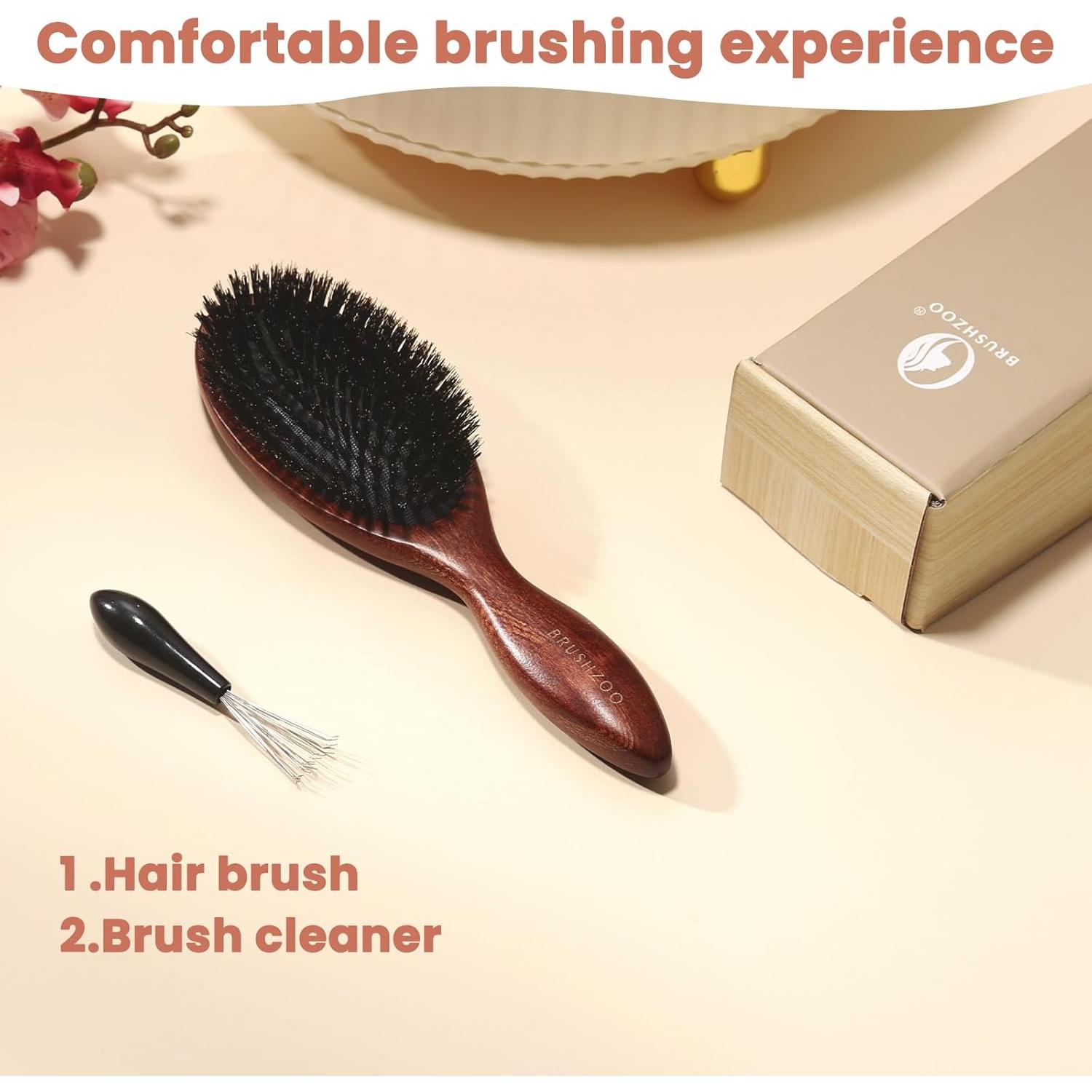 Cepillo de Cerdas de Jabalí BRUSHZOO para Cabello Fino 12cm