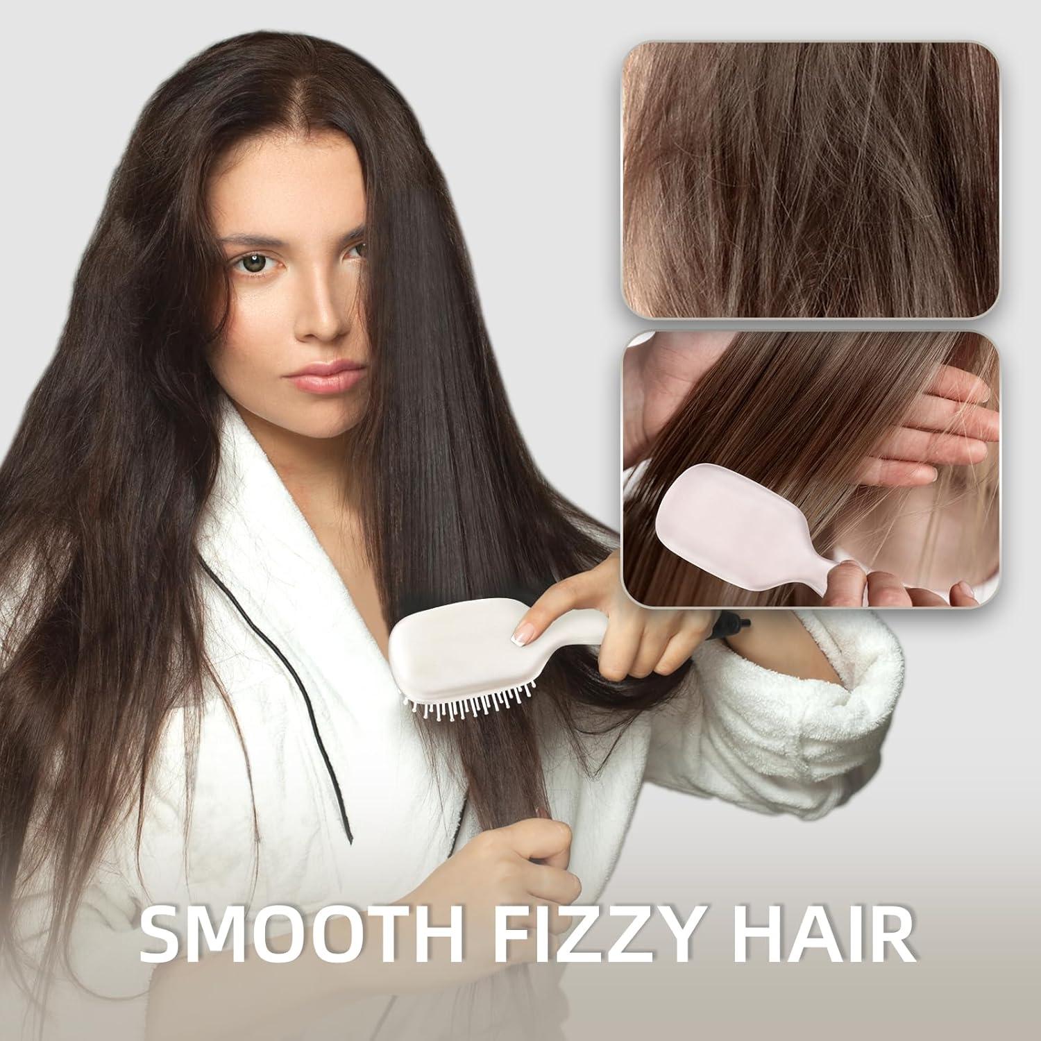 Mini Cepillo Desenredante Jurrissa Blanco Portátil 14x5.7cm