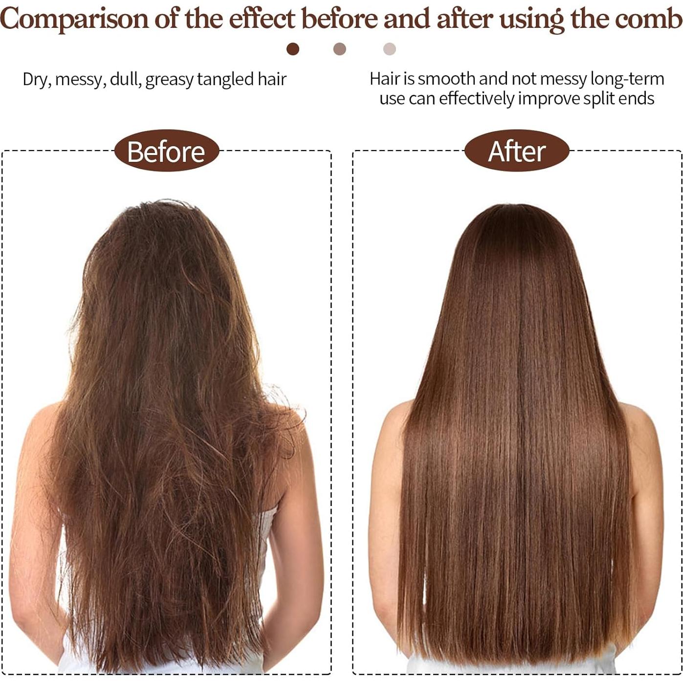 Cepillo de Pelo Plegable con Espejo MOZEAT LENS - 2 Piezas Negro