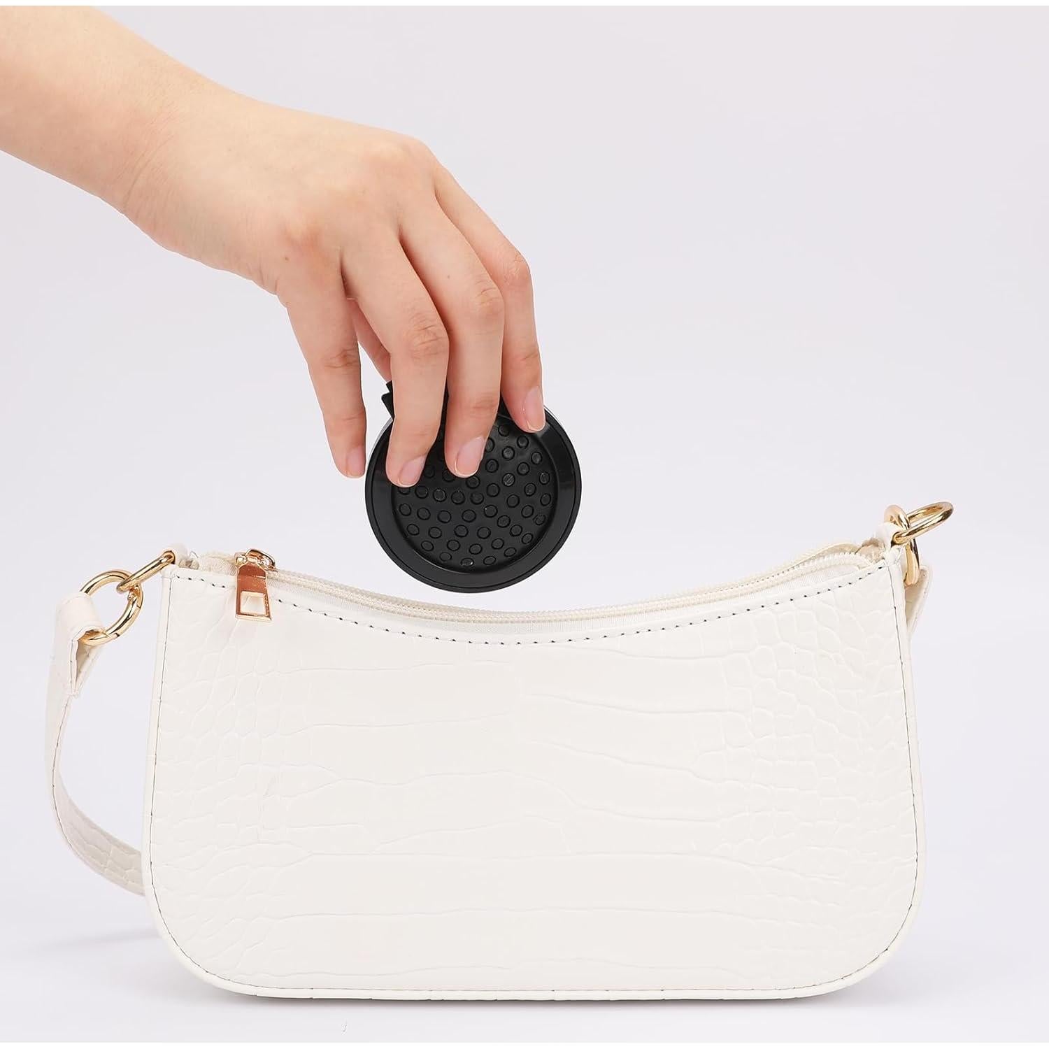 Cepillo de Pelo Plegable con Espejo MOZEAT LENS - 2 Piezas Negro