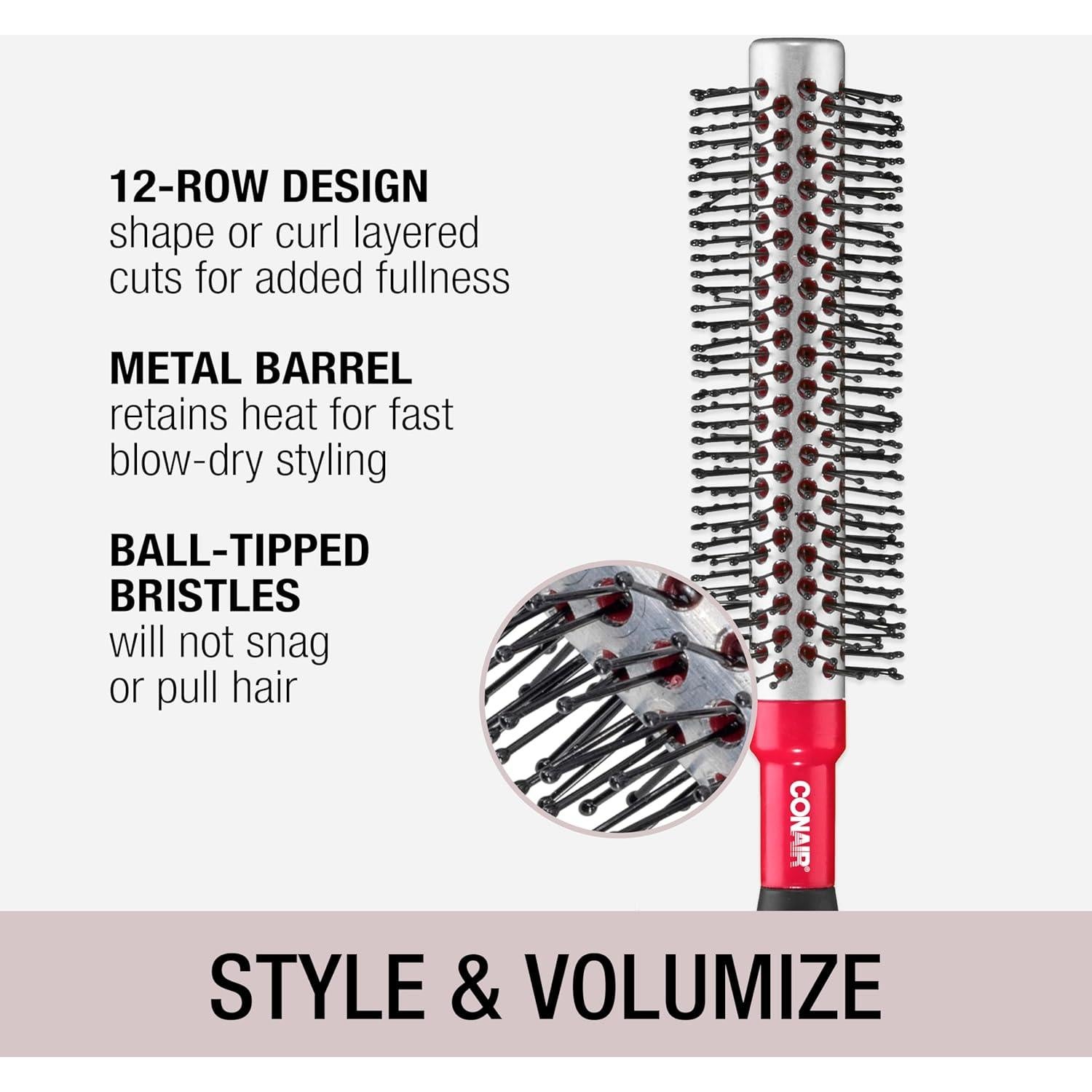 Cepillo Redondo Metálico Conair 12 Filas - Secado Rápido