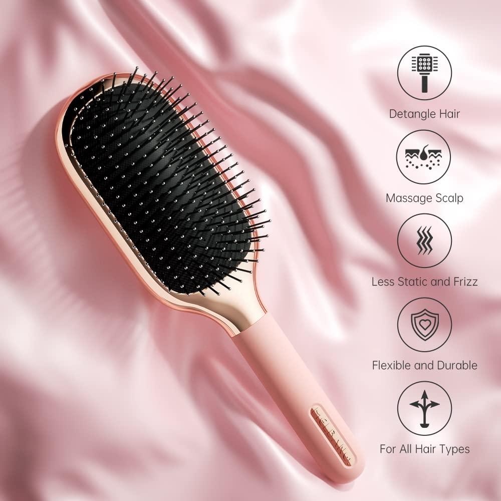 Cepillo Paddle Melbang de Acero Inoxidable para Todo Tipo de Cabello