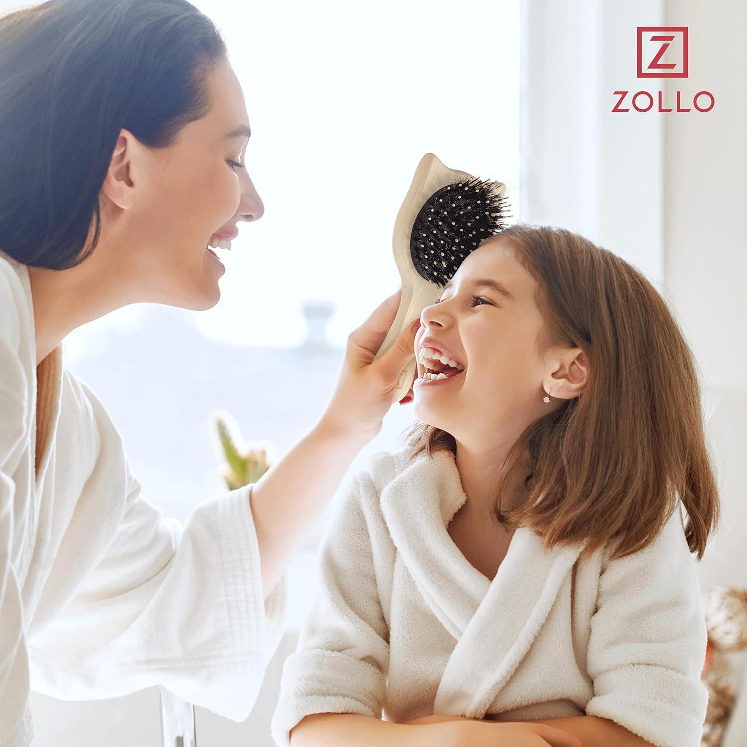 Cepillo Desenredante de Cerdas de Jabalí Zollo Mini 17cm