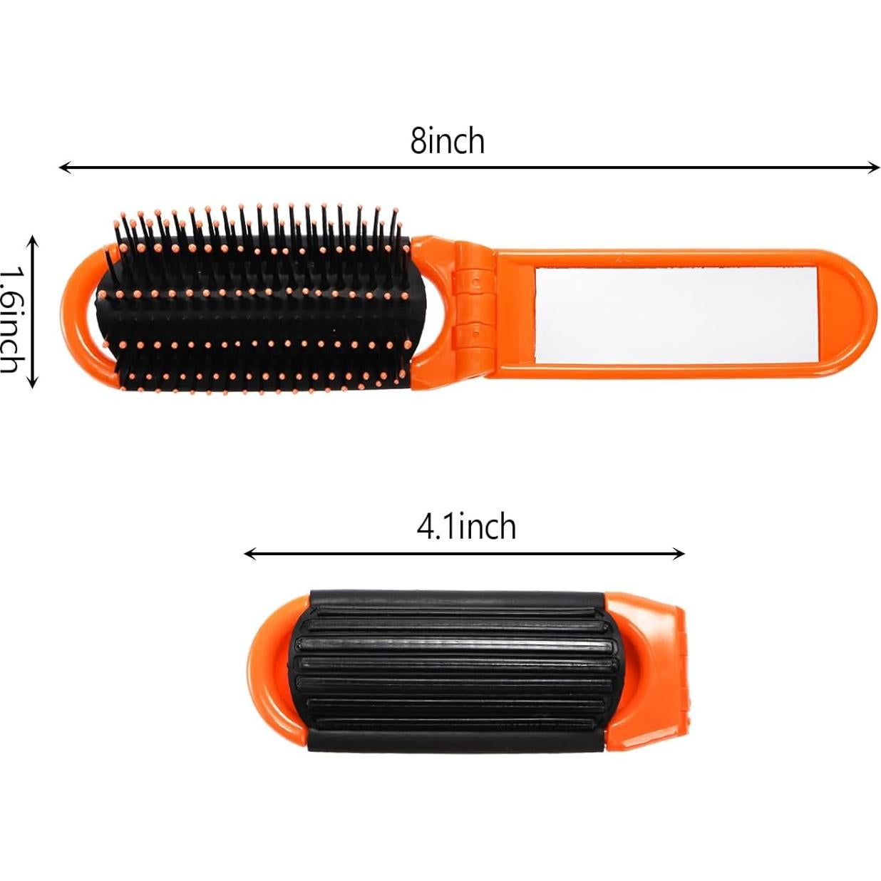 21 Cepillos de Pelo Plegables Lawei con Espejo - Mini Portátil