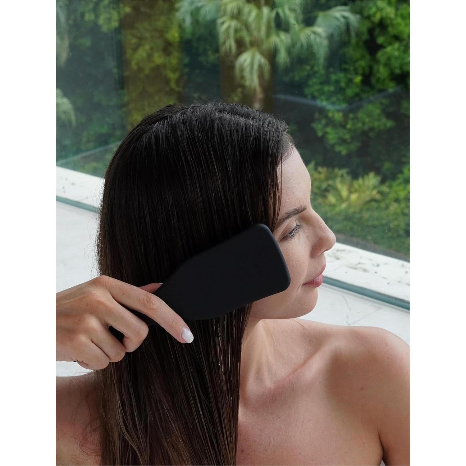 Cepillo Desenredante SHINLEA Negro para Cabello Húmedo y Seco