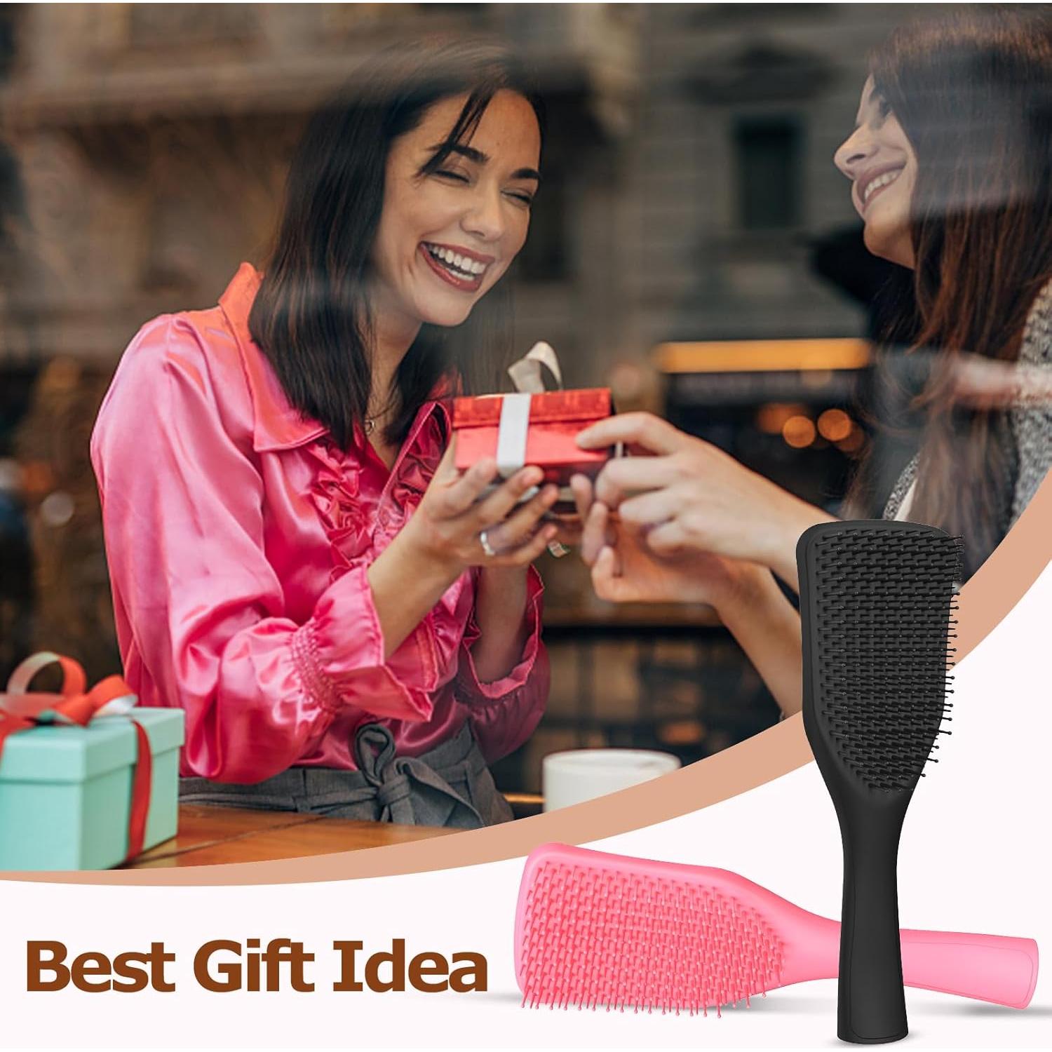 Cepillo Desenredante SHINLEA Negro para Cabello Húmedo y Seco