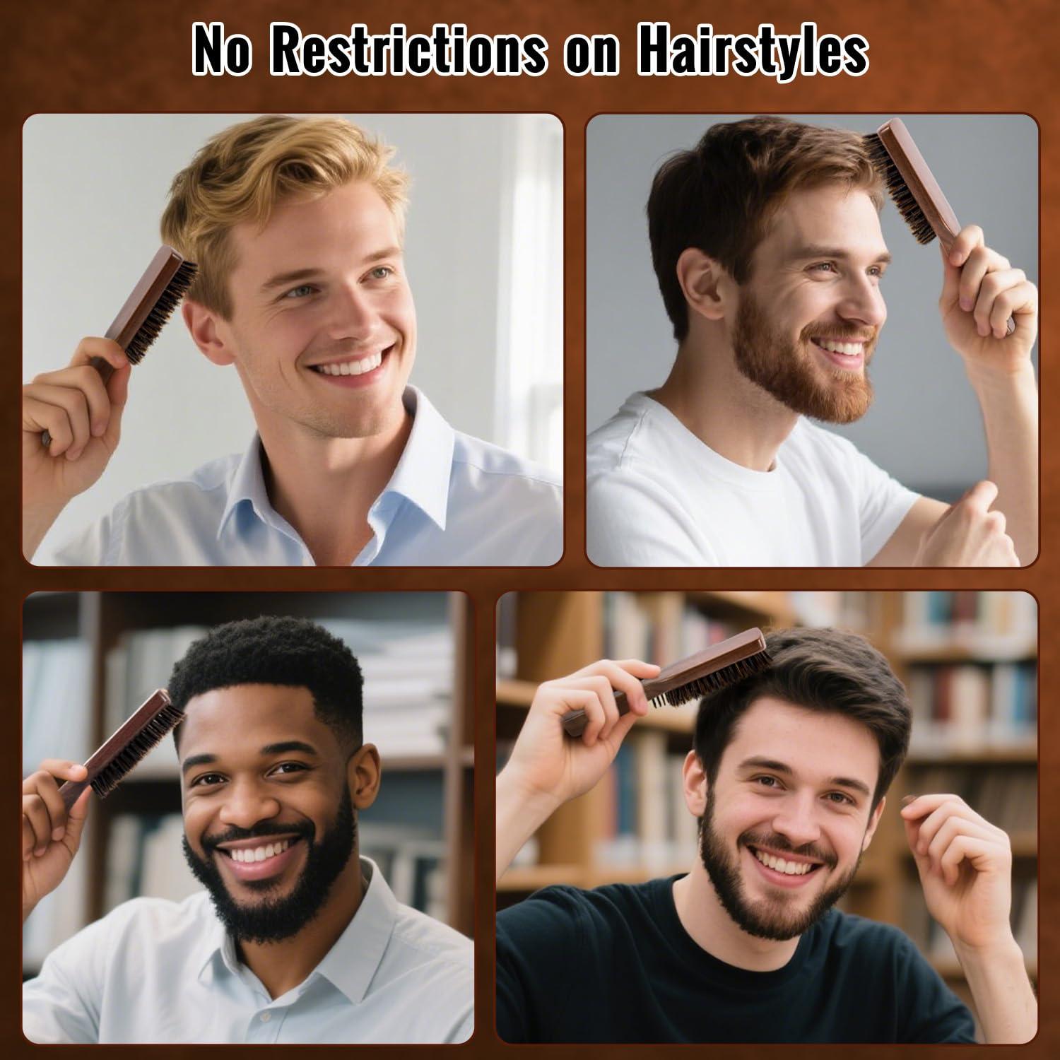 Cepillo de Cerdas de Jabalí GAINWELL para Cabello y Barba 19.5x3.5cm