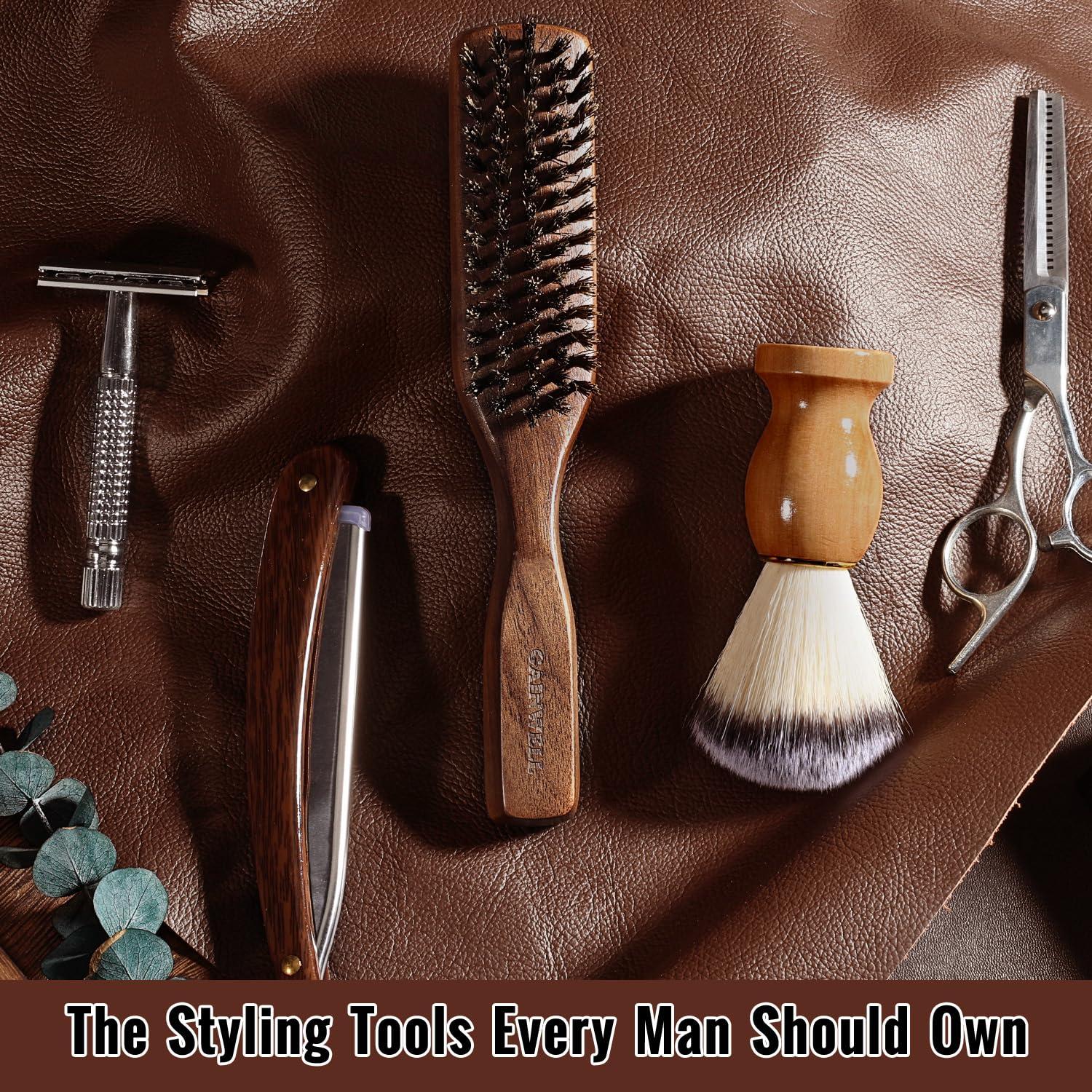 Cepillo de Cerdas de Jabalí GAINWELL para Cabello y Barba 19.5x3.5cm