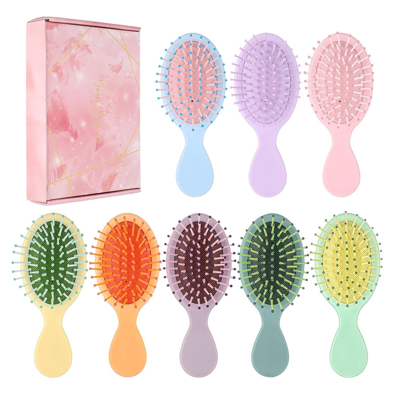 Juego de 8 Mini Cepillos de Cabello ProSuites para Niñas