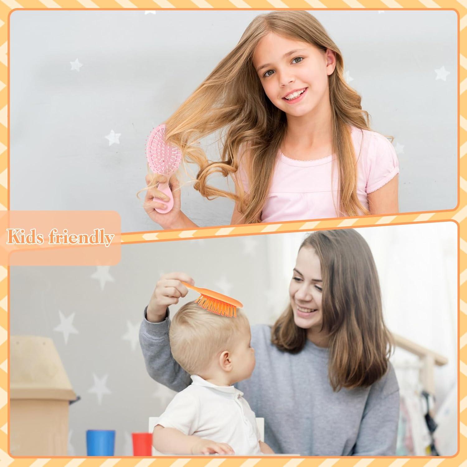 Juego de 8 Mini Cepillos de Cabello ProSuites para Niñas