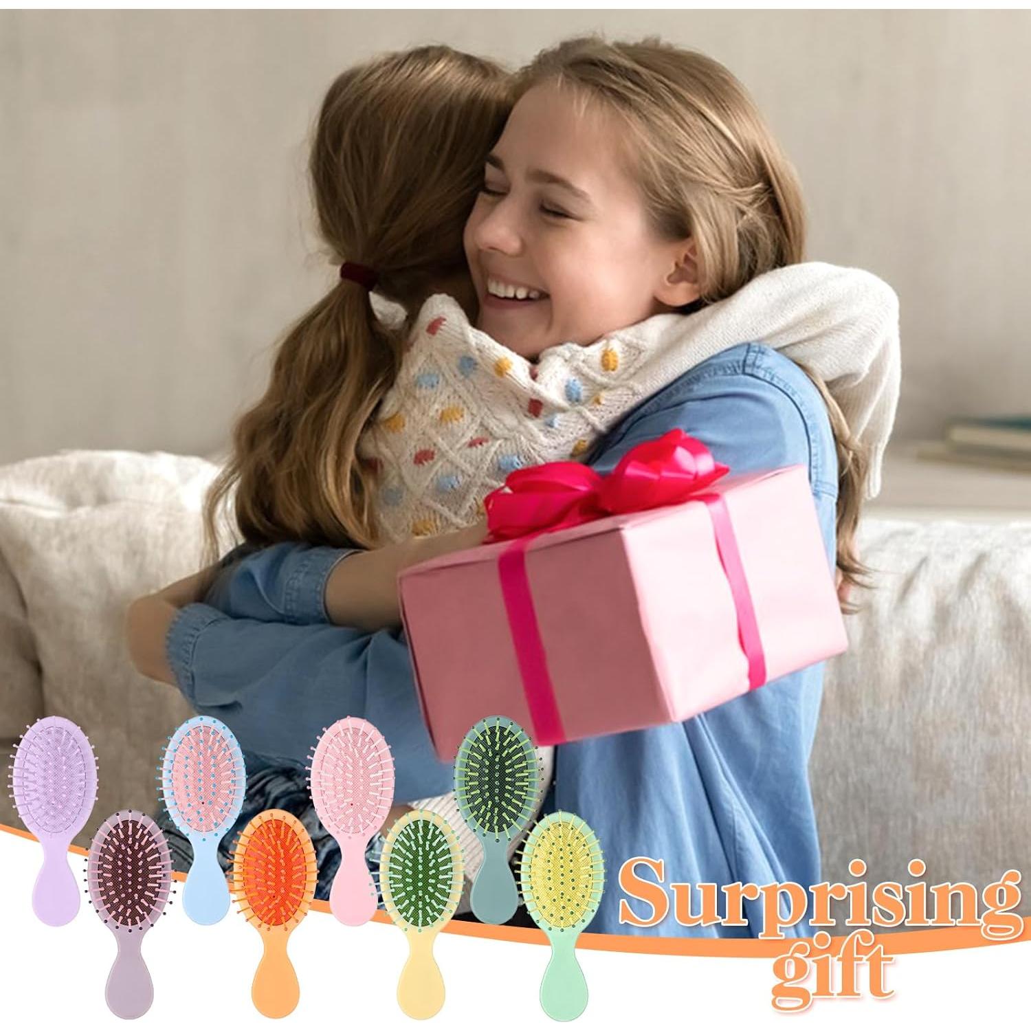 Juego de 8 Mini Cepillos de Cabello ProSuites para Niñas