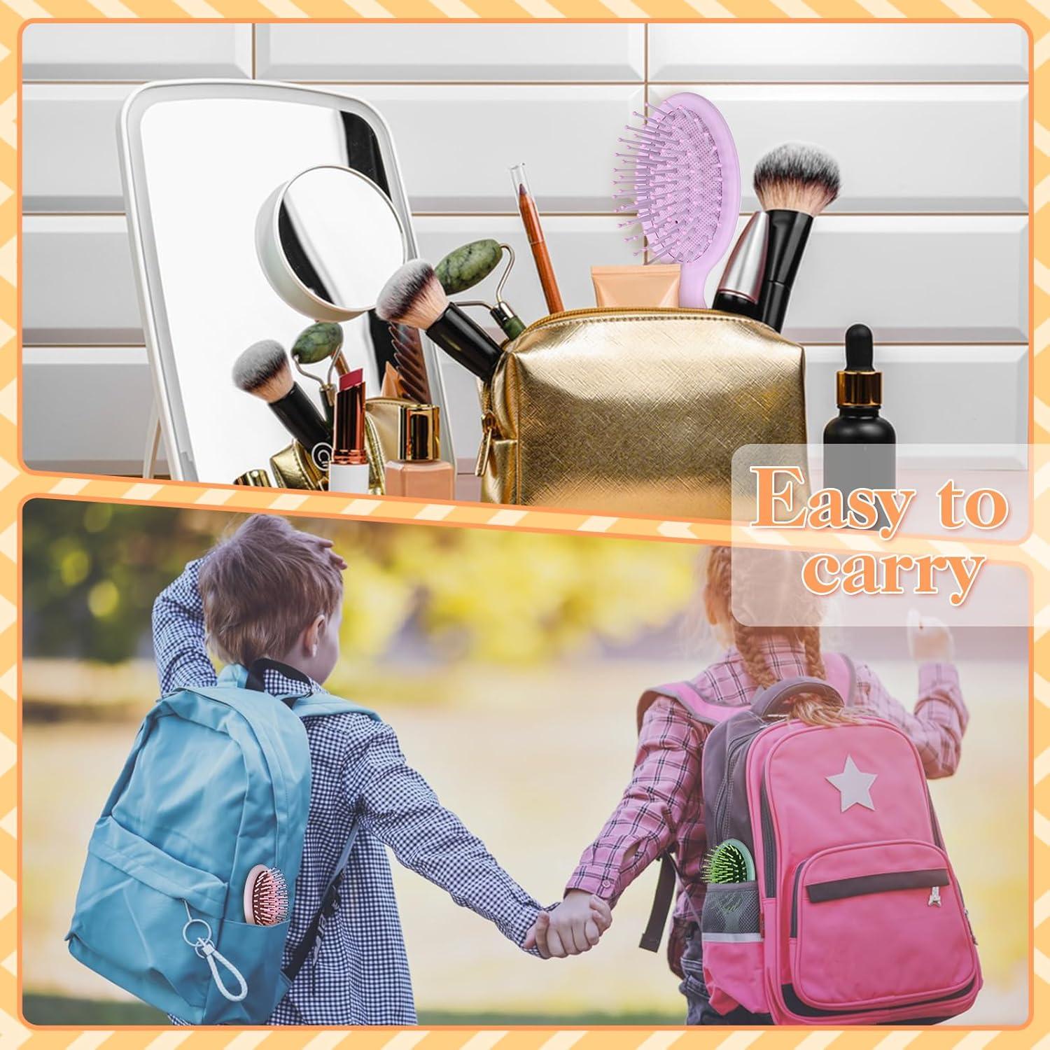 Juego de 8 Mini Cepillos de Cabello ProSuites para Niñas