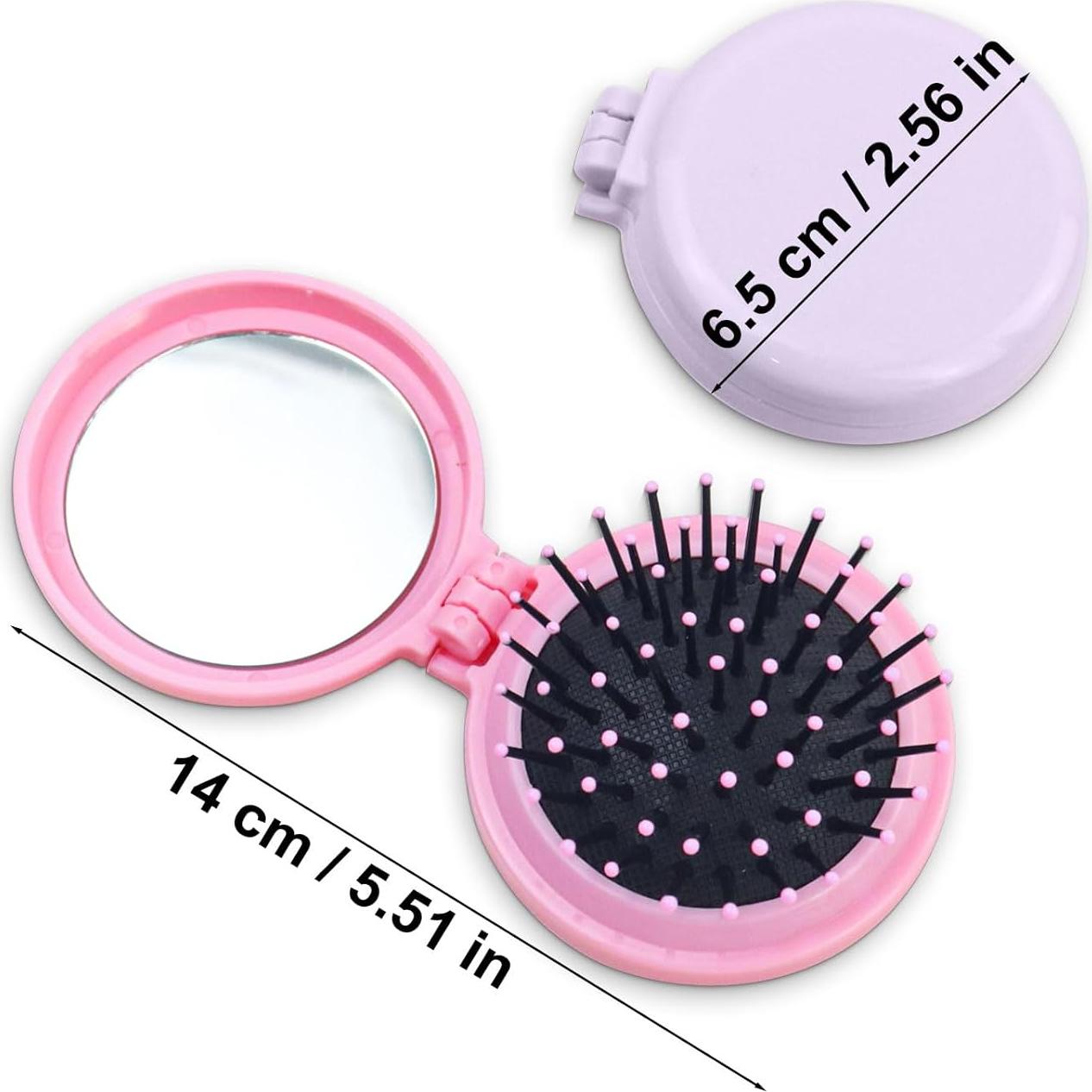 Espejo Plegable 2 en 1 Lilingsty con Cepillo - 6 Colores