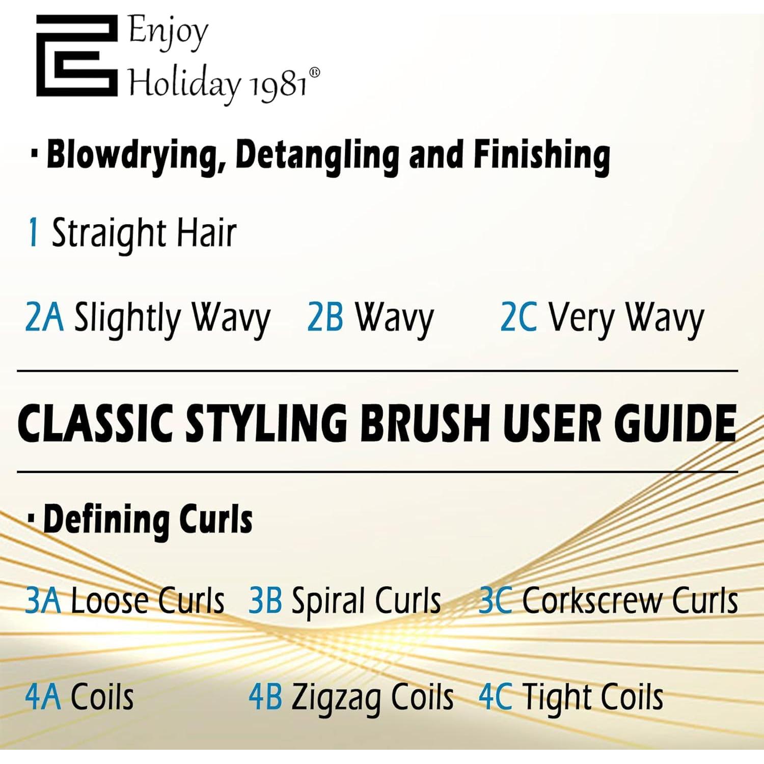 Cepillo Desenredante Enjoy Holiday 1981 para Cabello Grueso