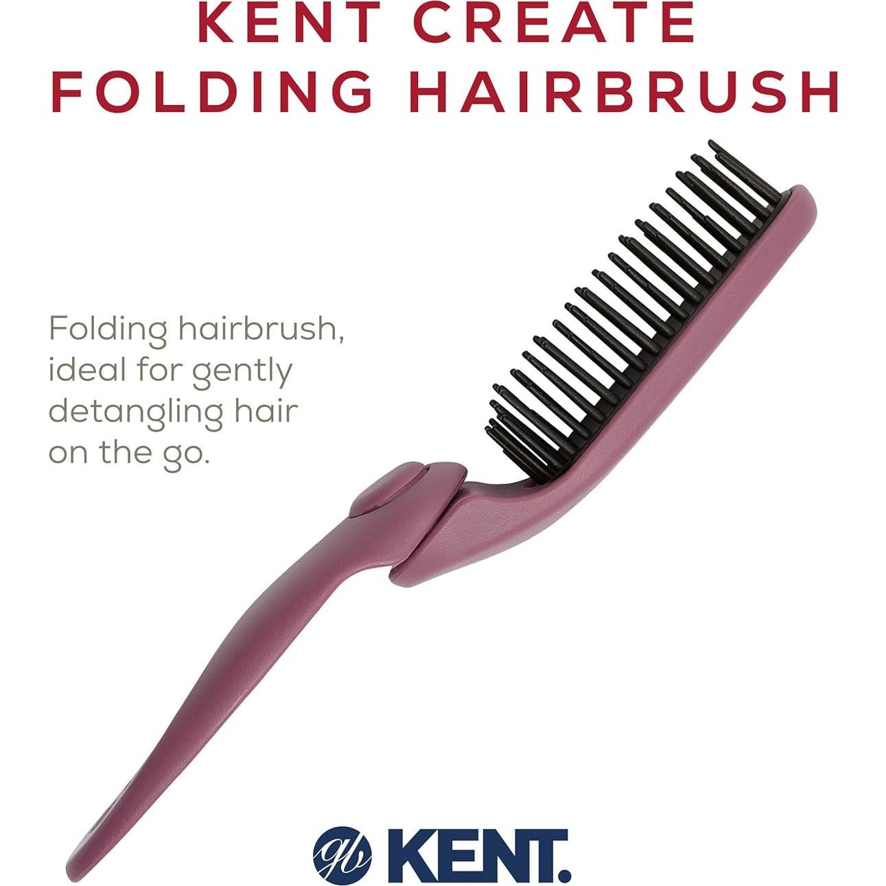 Cepillo de Pelo Plegable Kent KCR10 para Viaje - Anti-Estático