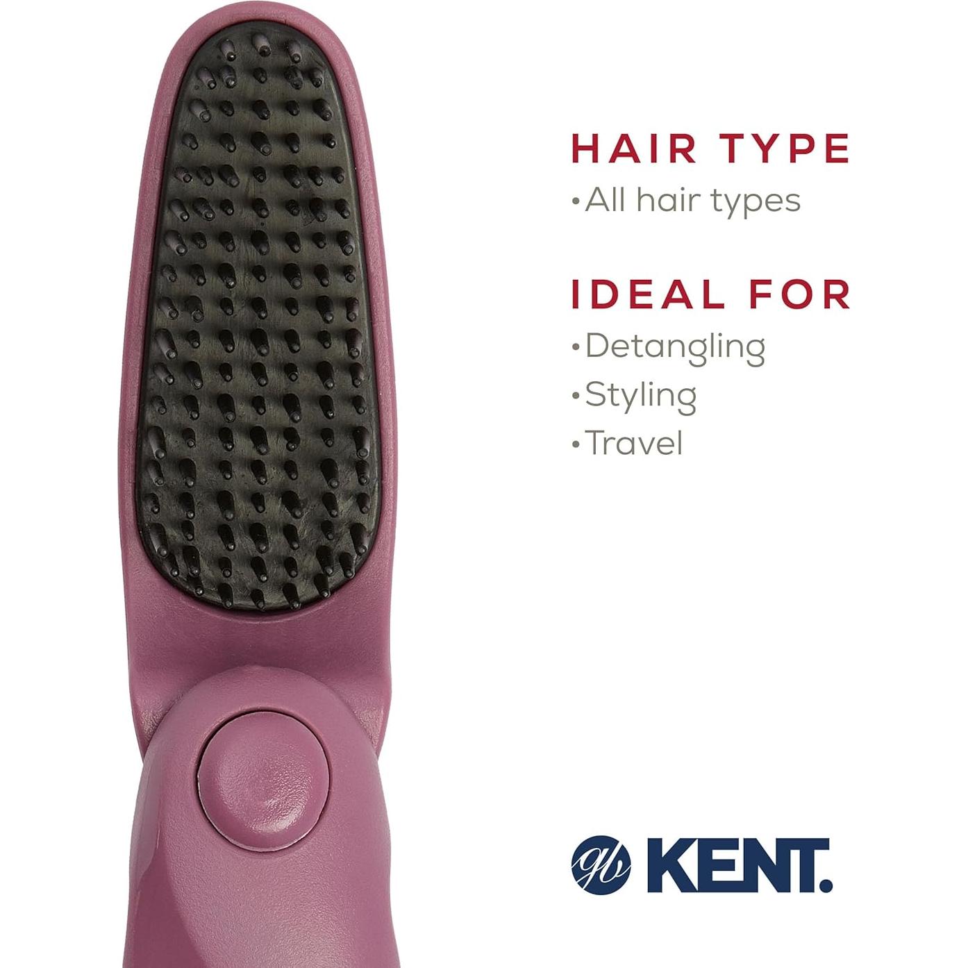 Cepillo de Pelo Plegable Kent KCR10 para Viaje - Anti-Estático