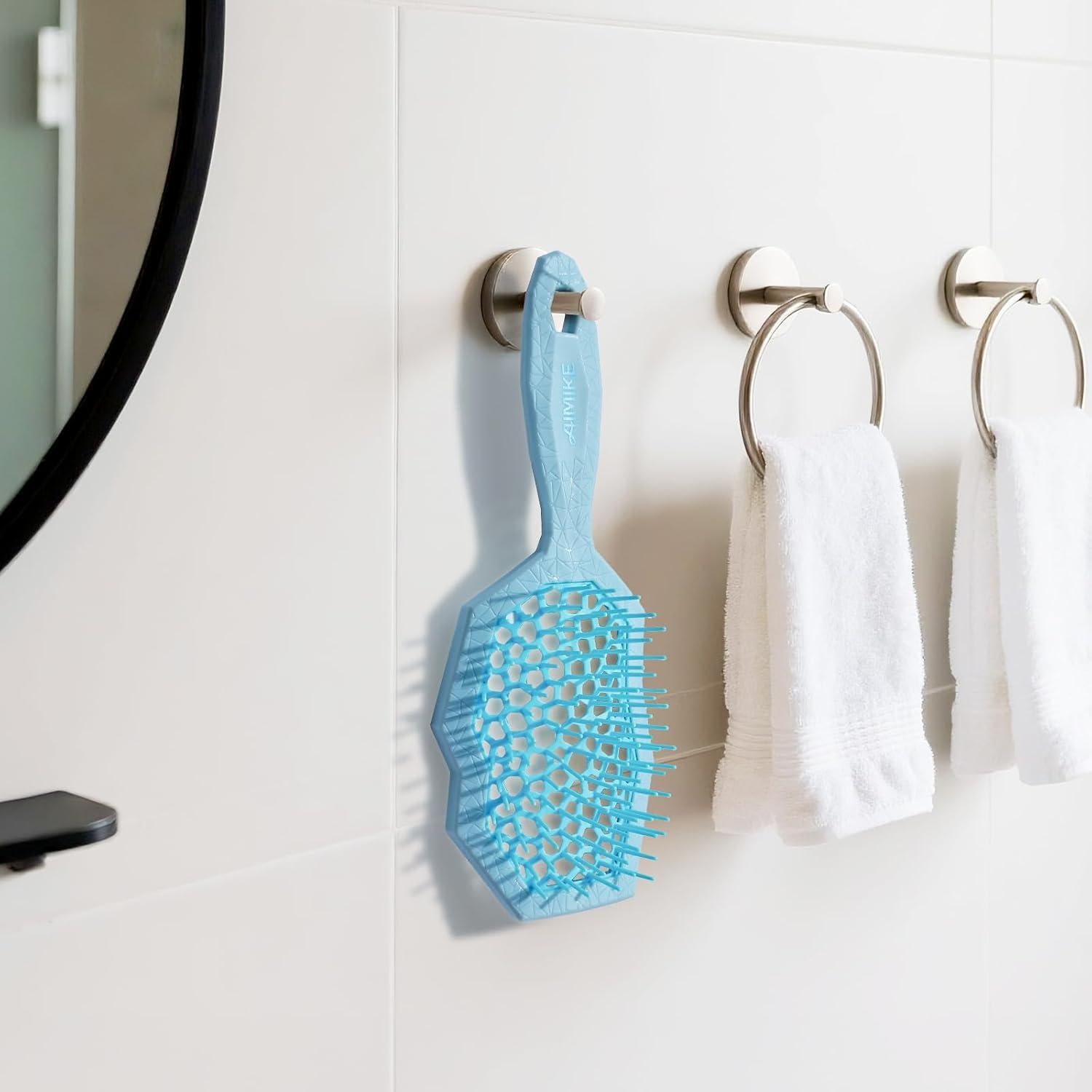 Cepillo Desenredante AIMIKE Glacier para Cabello Rizado Azul