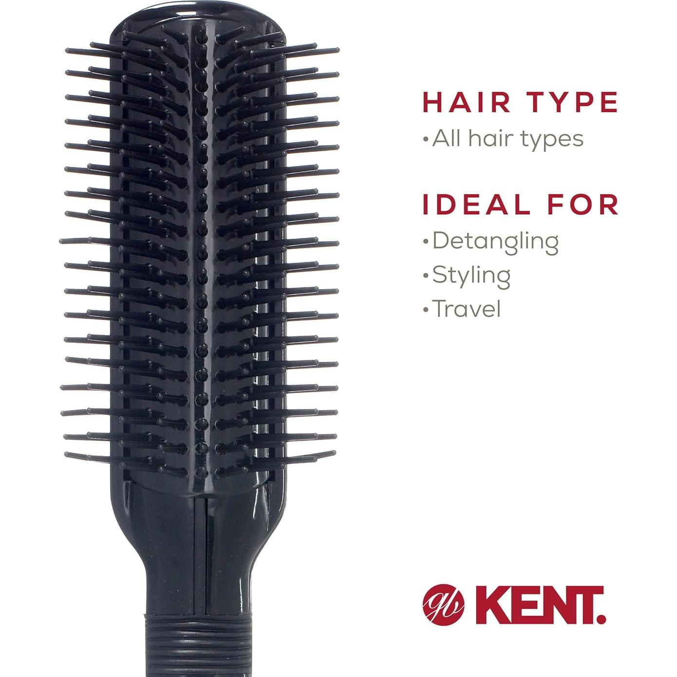 Cepillo de Pelo Antiestático Kent AS9 - 9 Filas, Viaje
