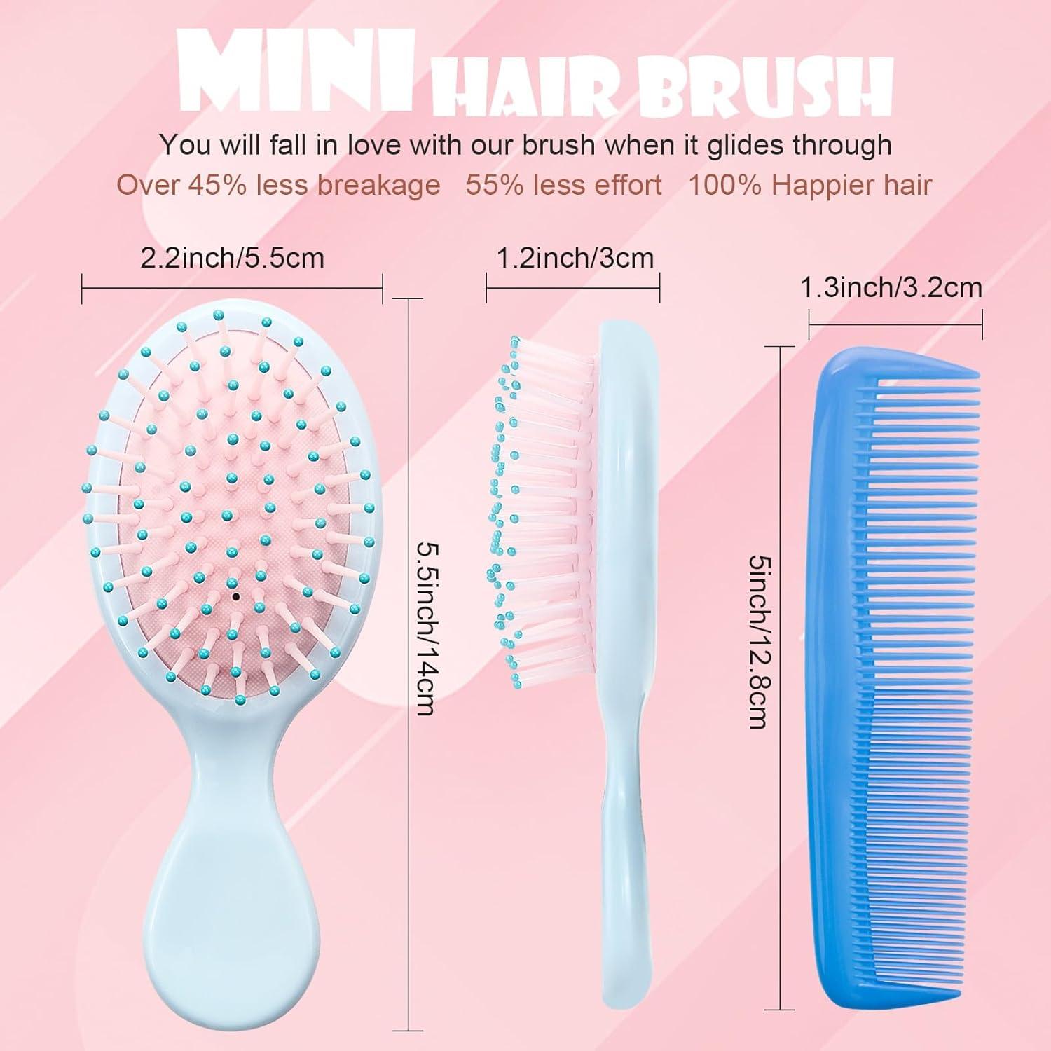 Mini Cepillo para Cabello ANSLCA 28 Piezas Viaje Colorido