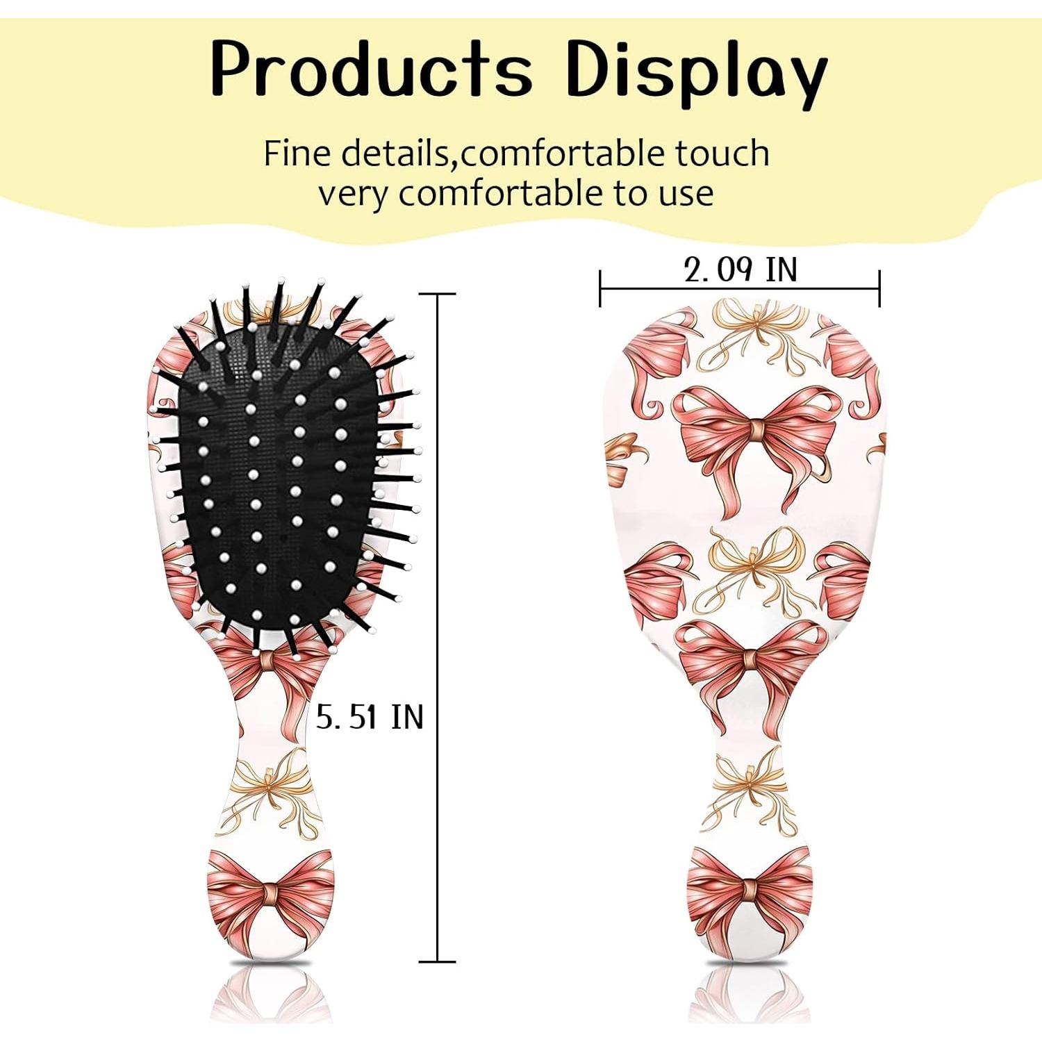 Mini Cepillo Desenredante GABraden Rosa 14 cm Viaje Todos Cabellos