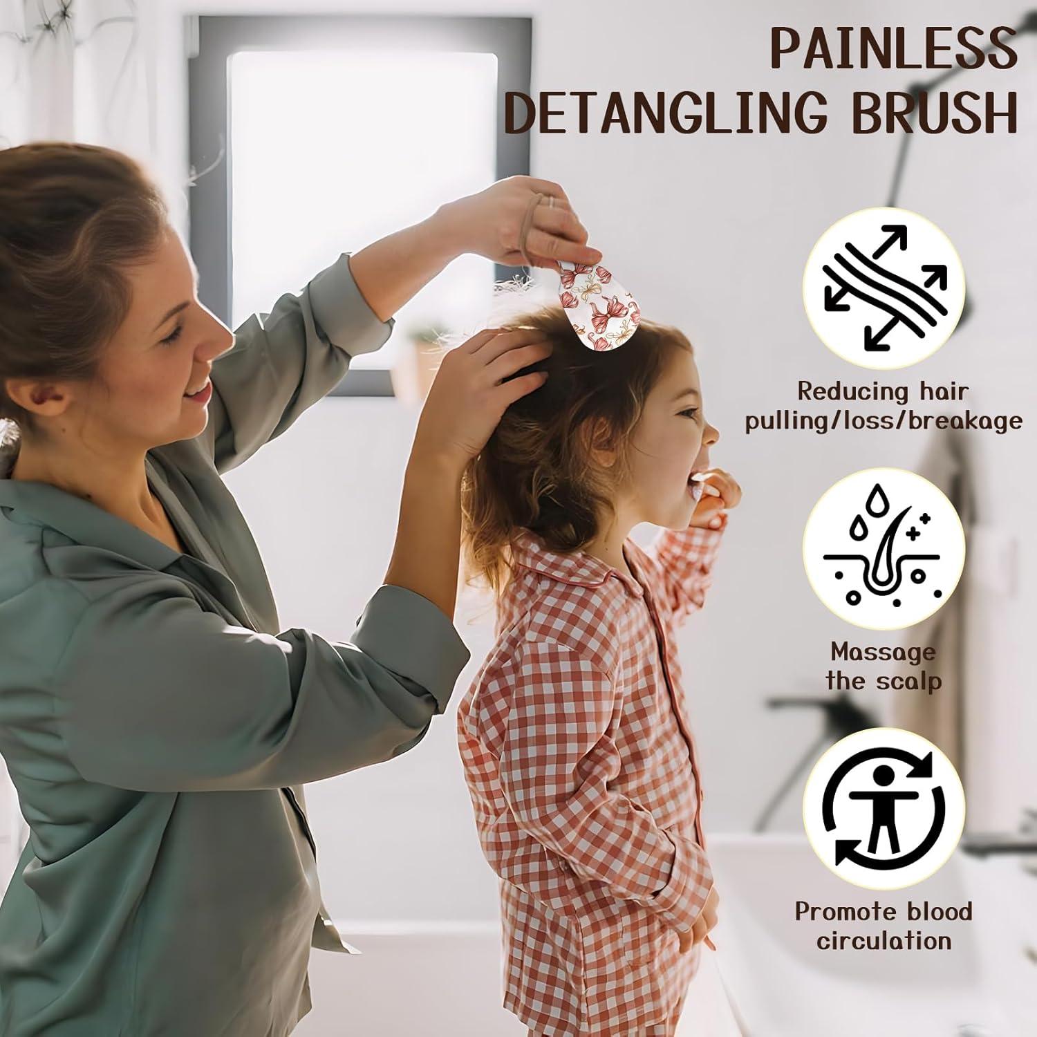 Mini Cepillo Desenredante GABraden Rosa 14 cm Viaje Todos Cabellos