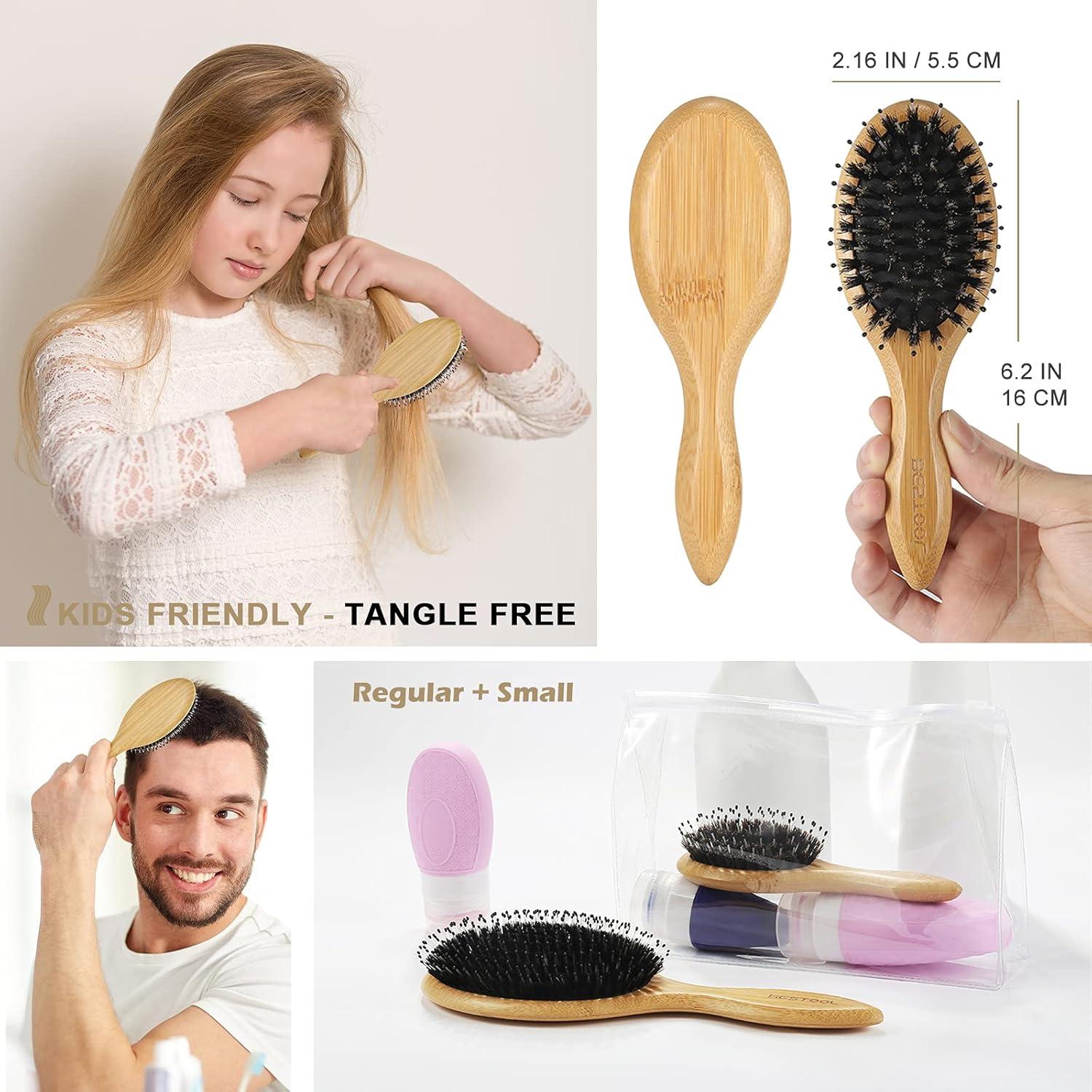 Cepillo para el Cabello BESTOOL - Regular y Pequeño, Cerda de Jabalí