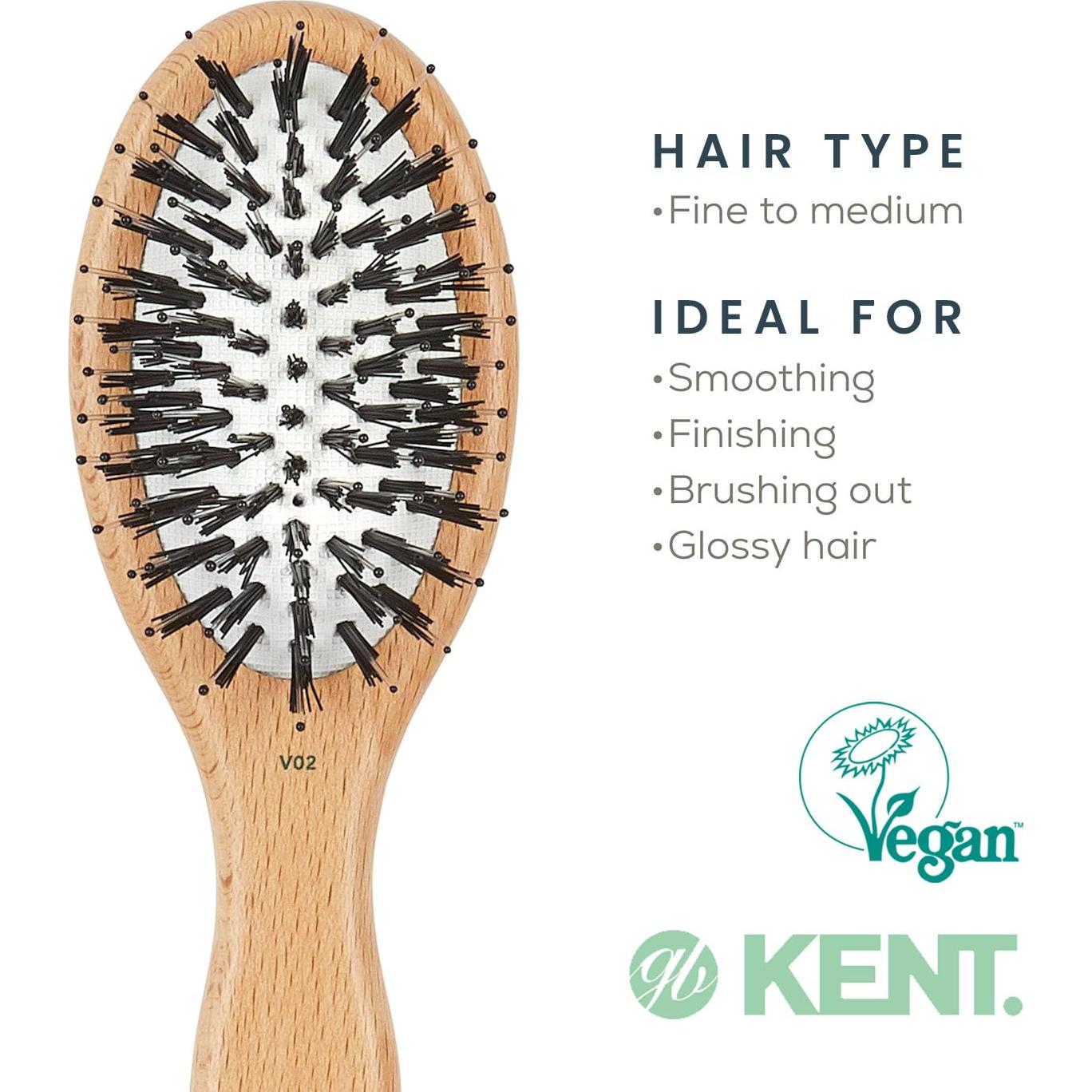 Cepillo de Cerdas Veganas Kent V02 Pequeño 17.78 cm