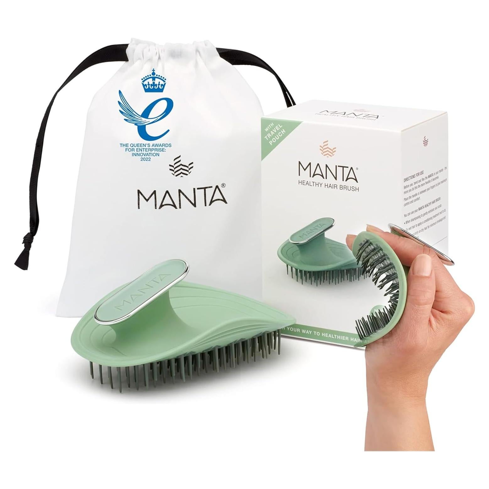 Cepillo Desenredante Manta Original Verde Sereno - Anti-Ruptura