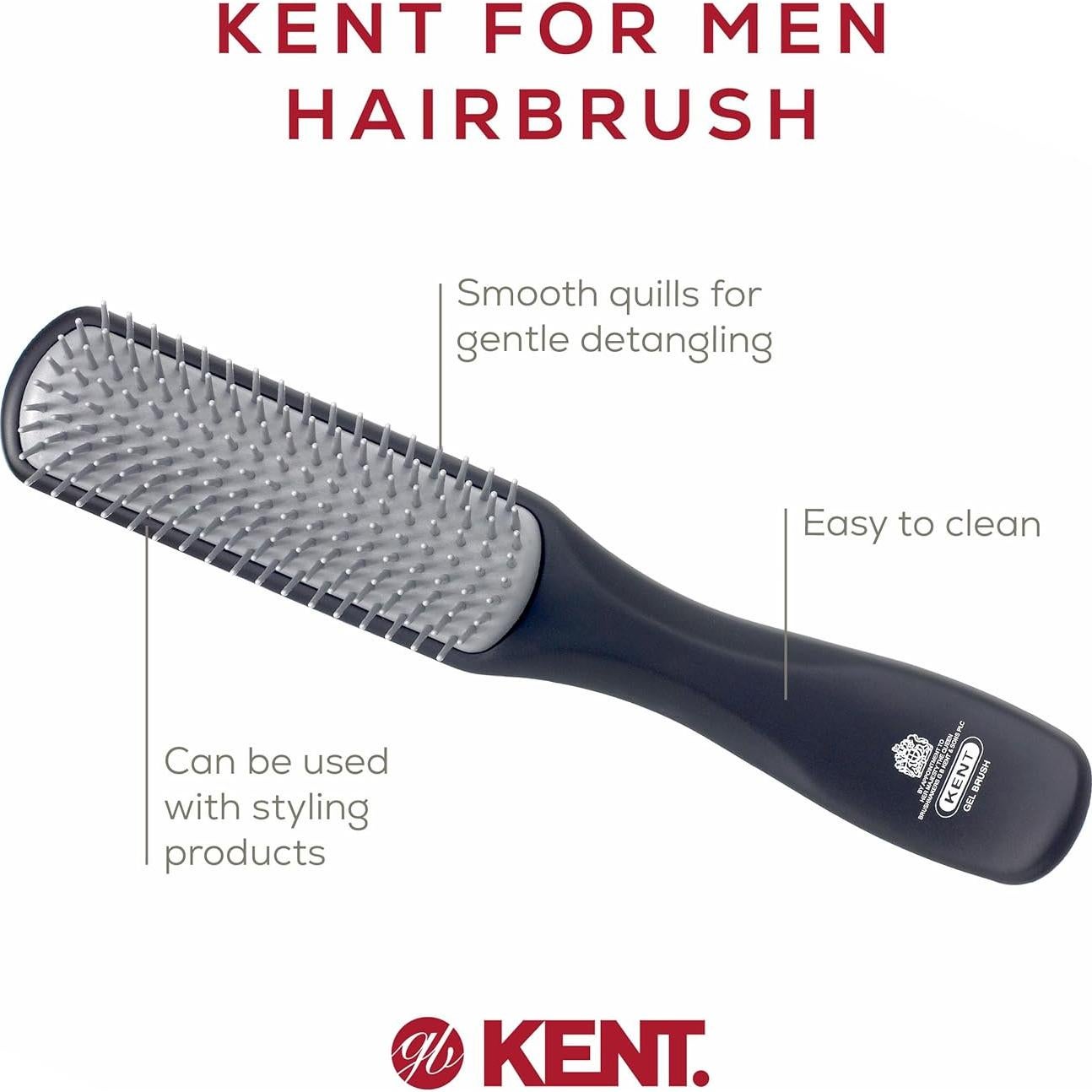Cepillo de Estilo Kent KFM3 para Cabello Corto Masculino