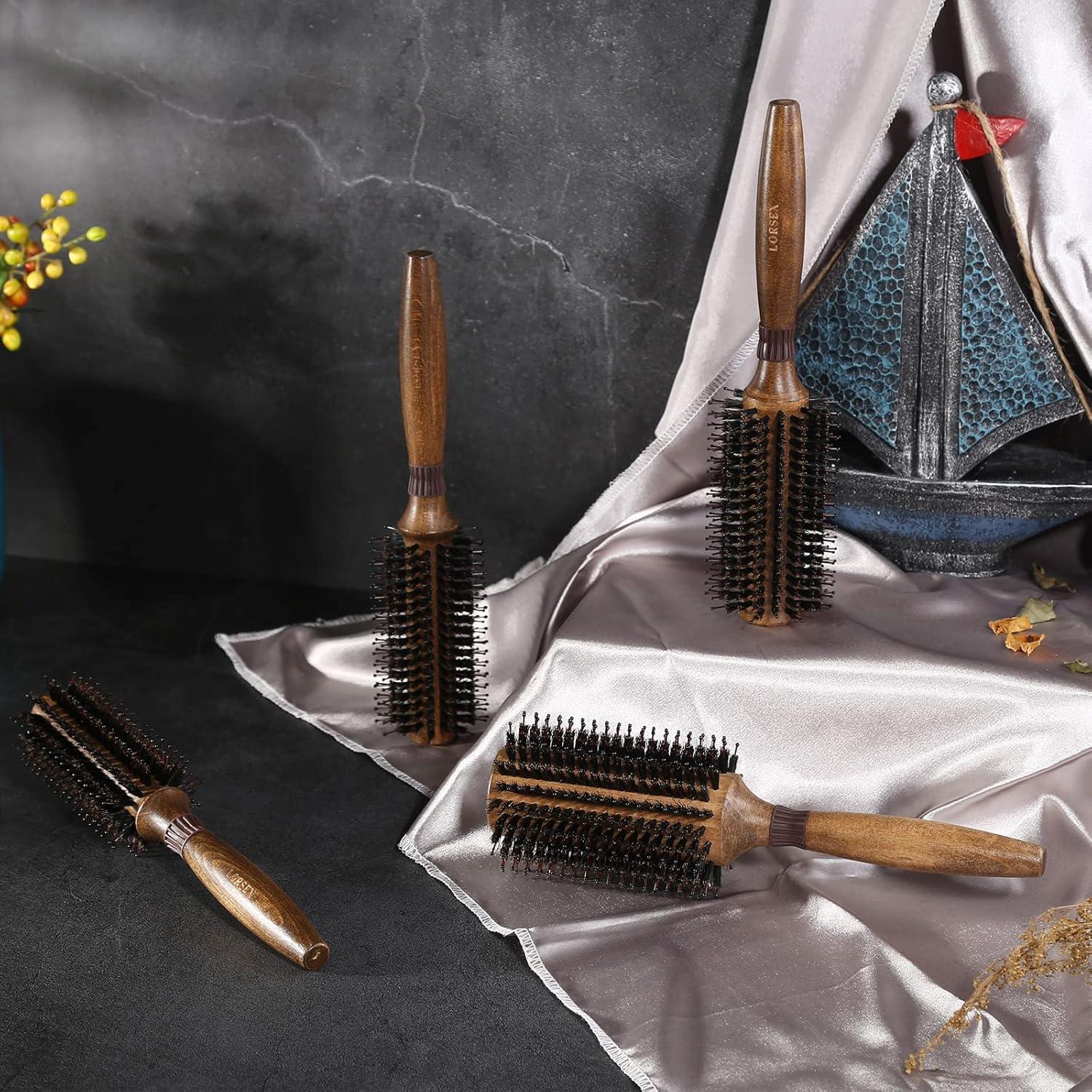 Cepillo Redondo LORSEX de Cerda de Jabalí 5.58 cm para Cabello