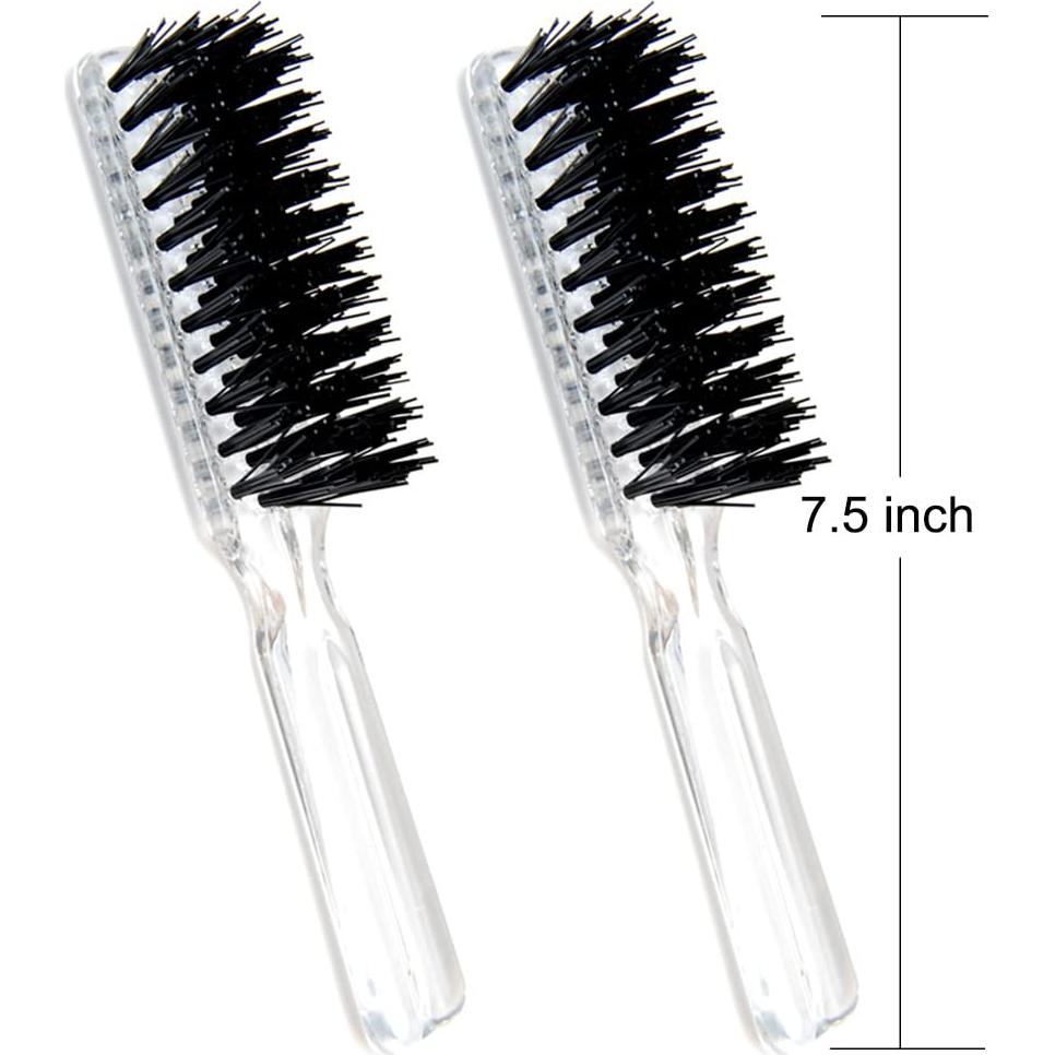 Paquete de 2 Peines de Nylon Luxxii con Mango Transparente 6"