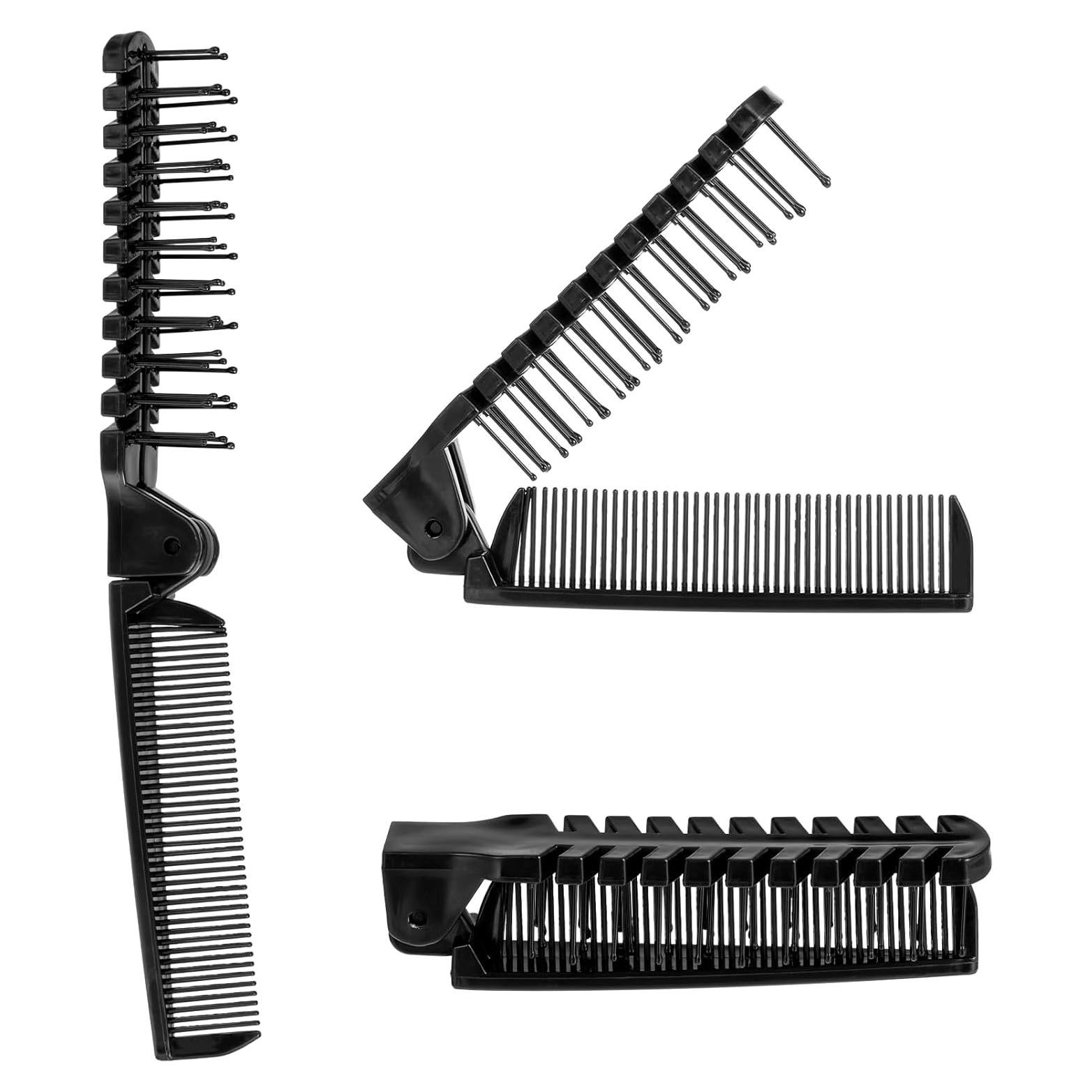 Juego de 3 cepillos de viaje plegables QfwdfcTrenz negros