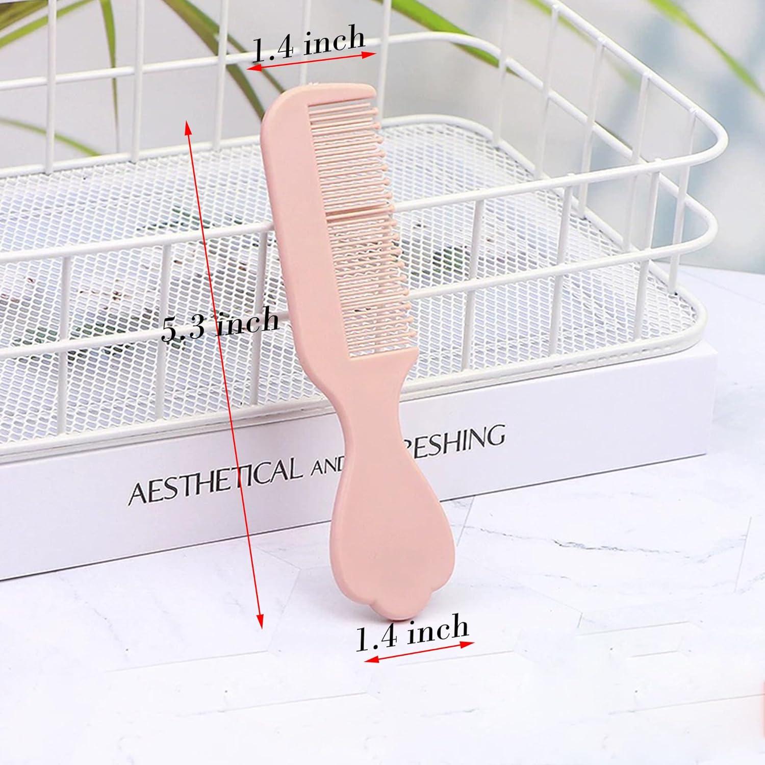 Juego de 4 Mini Cepillos y Peine Lyaiwever Rosa