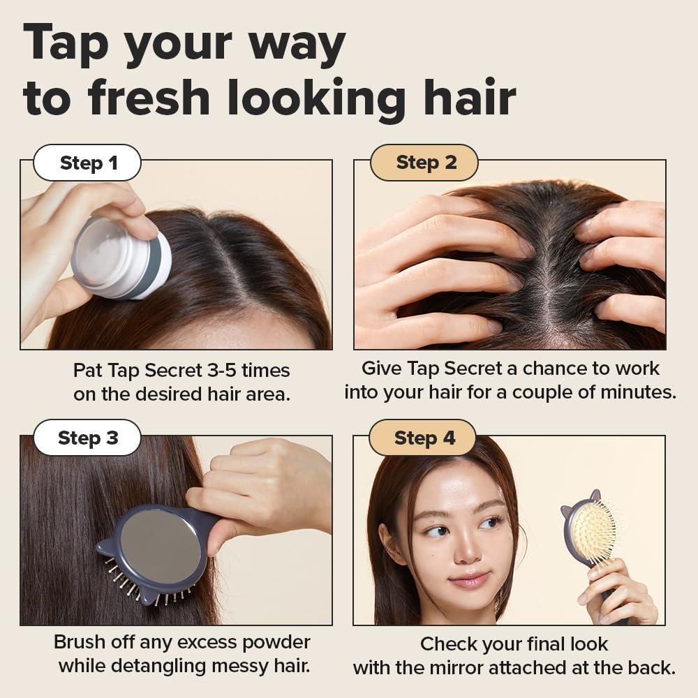 Cepillo Desenredante I DEW CARE Tap Secret con Espejo 16.8cm