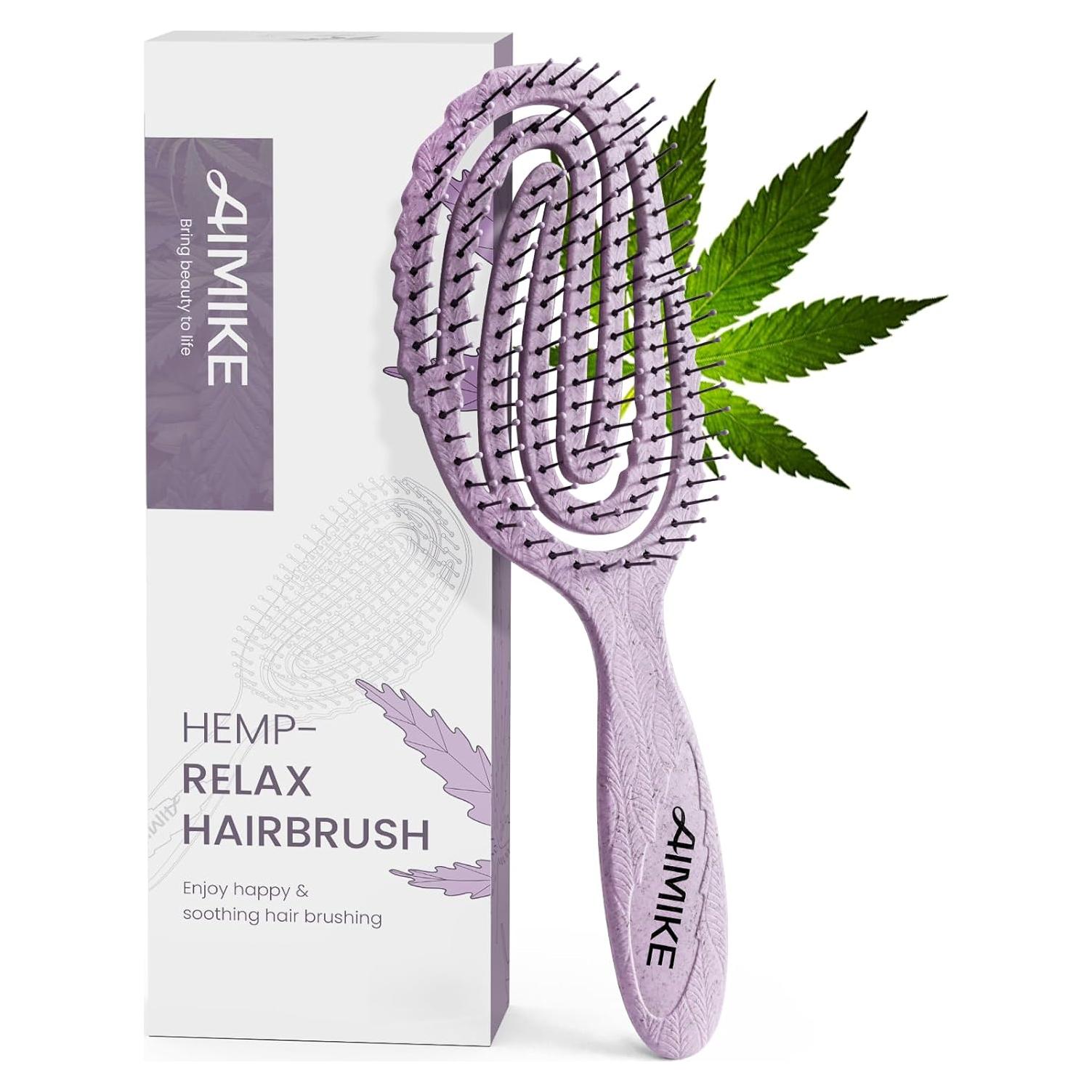 Cepillo Desenredante Ecológico AIMIKE Morado 24x8cm