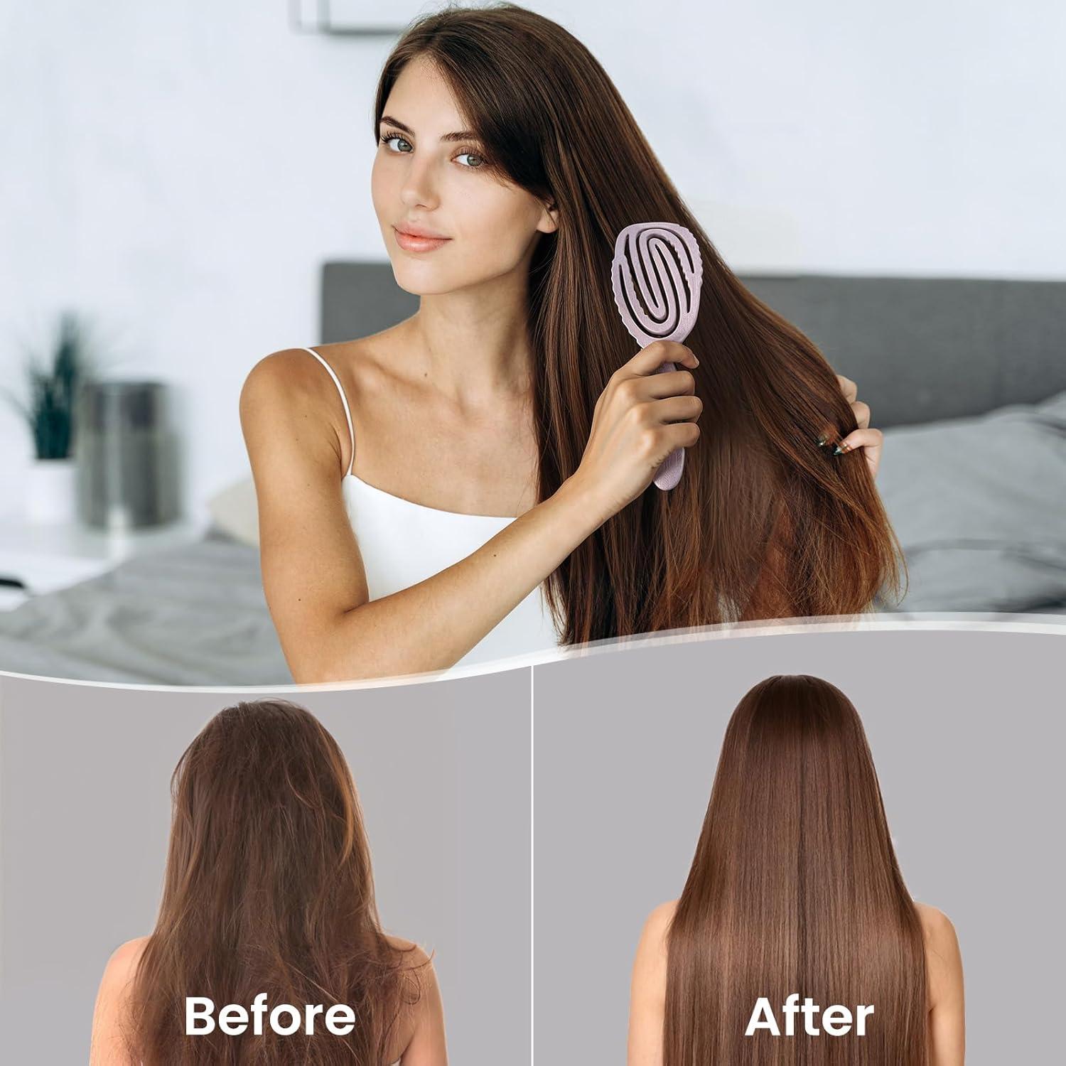 Cepillo Desenredante Ecológico AIMIKE Morado 24x8cm