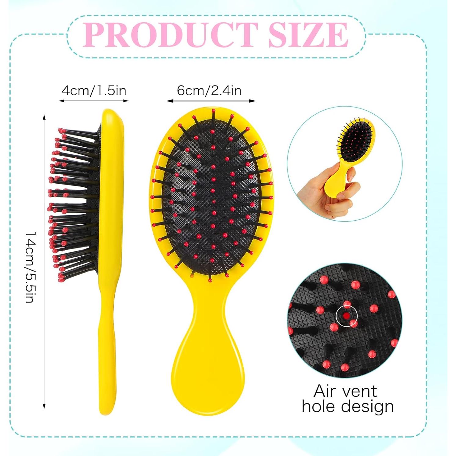 Mini Cepillos para el Cabello Nuenen - 3 Piezas Viaje Suaves